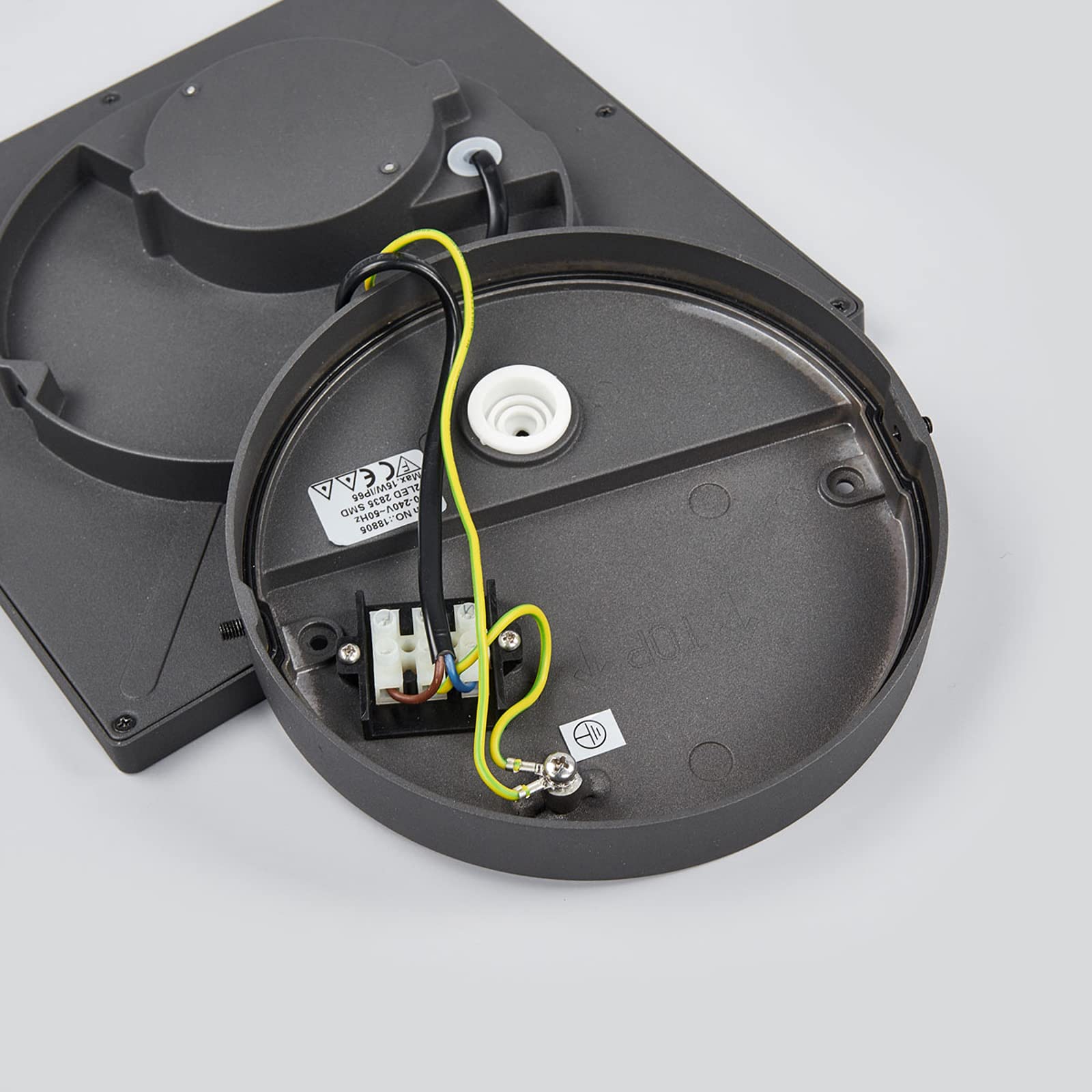 Lucande Plafoniere LED (Moderno) colore Nero, in Alluminio lampadina inclusa lampada da esterni per giardino terrazzo balcone e casa plafoniera