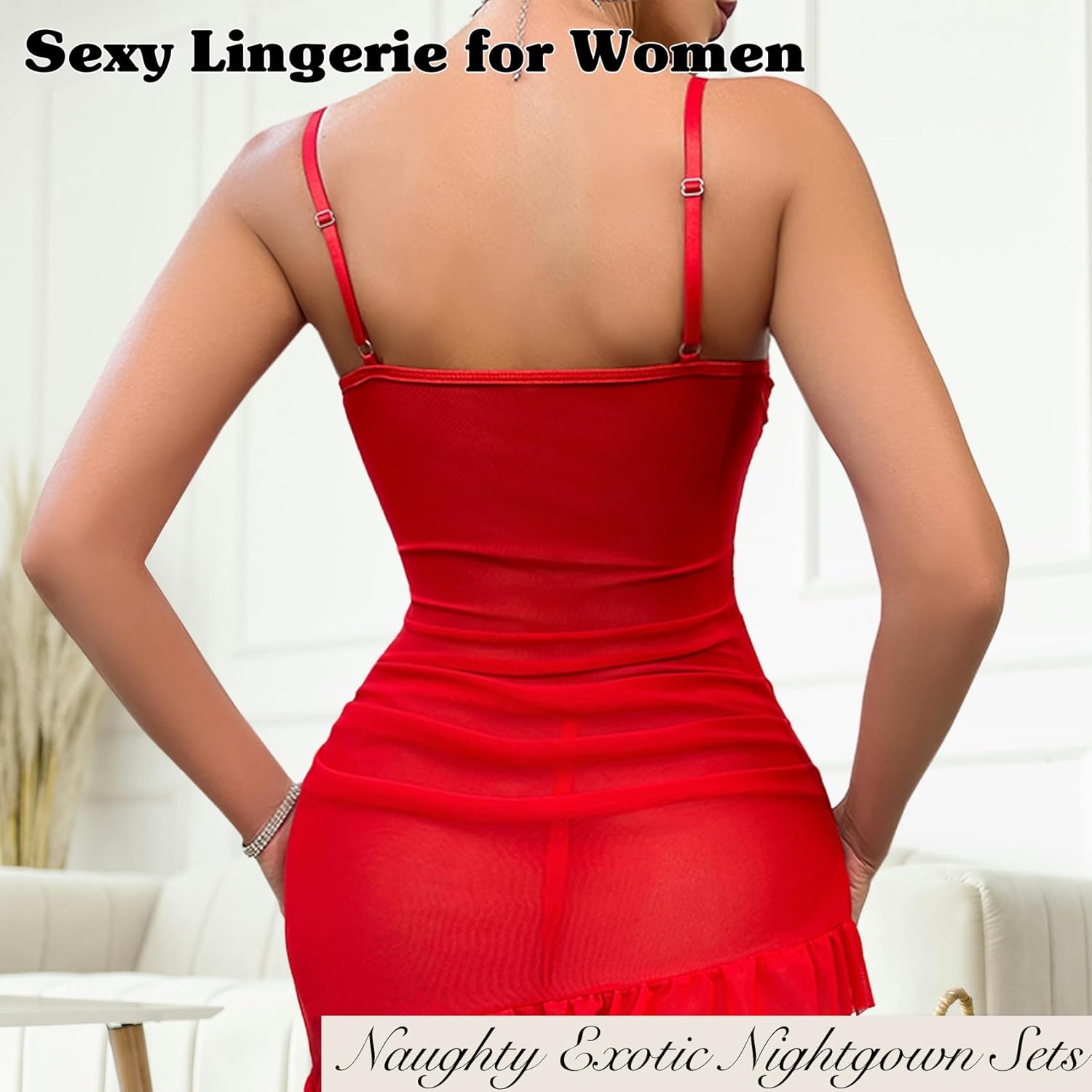 Lingerie for Women Babydoll Chemise Sexy Lingerie Sets Nightgown Lace Dress Sleepwear Teddy Outfits for Women - Image 2