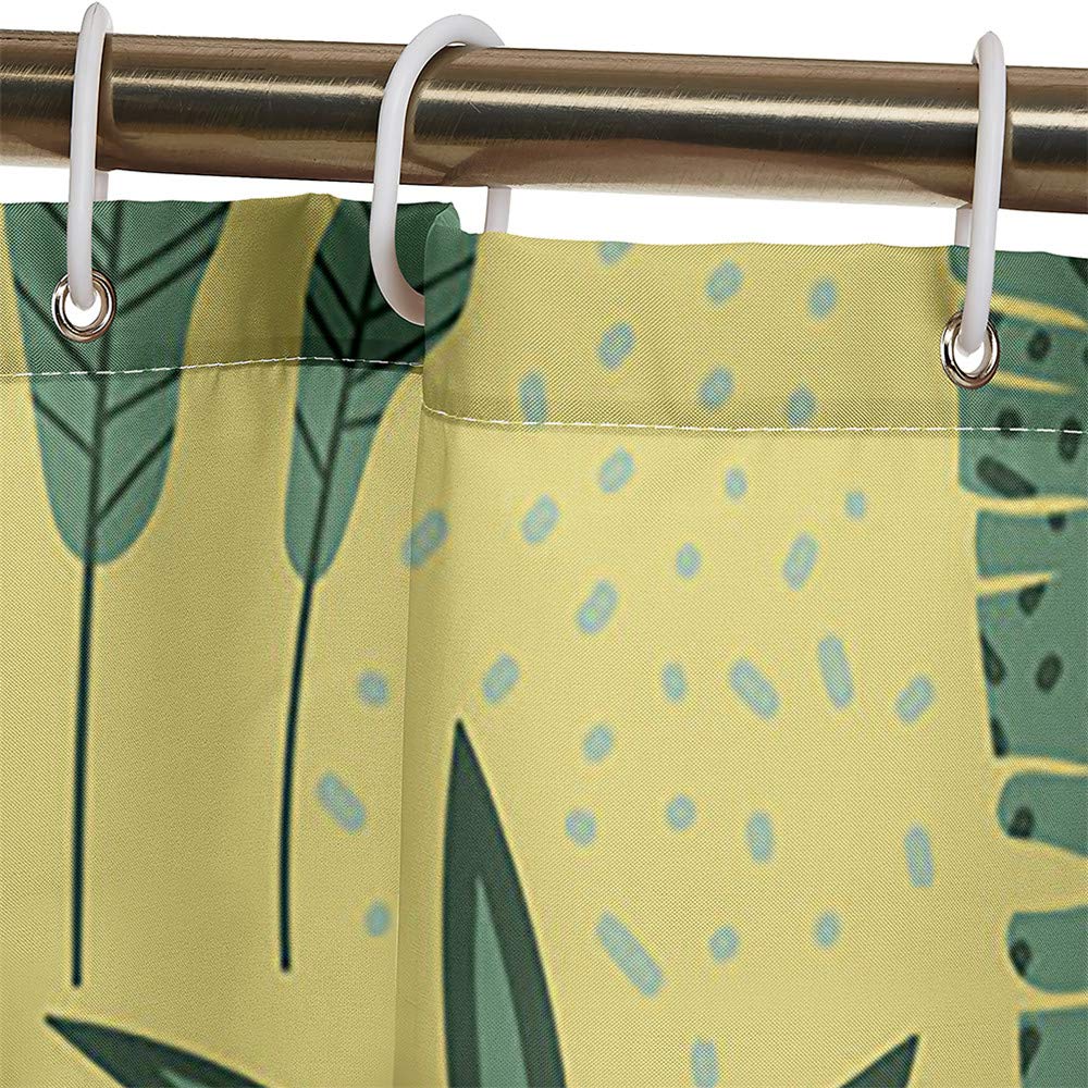 Salle De Bain Rideau De Douche, Avec 12 Crochets En Plastique Anneaux De Rideaux Durable étanche Parfait Pour Dortoir/Famille/Hôtel - Imprimé Requin