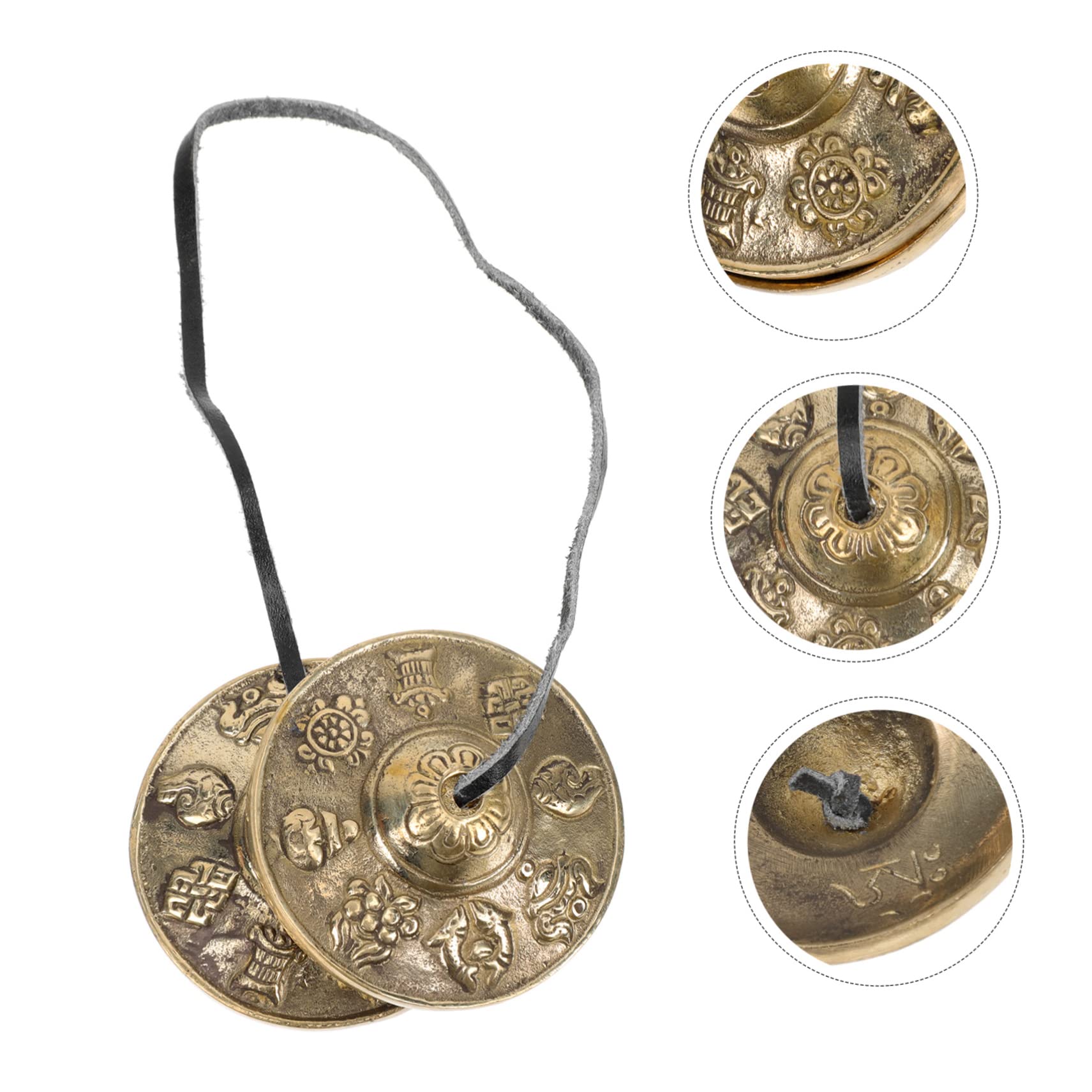 ibasenice Cymbale à Doigt en Cuivre Instrument de Percussion Créatif pour Contemplation et Yoga Accessoire Zen Facile à Transporter pour Relaxation et Pratique Spirituelle