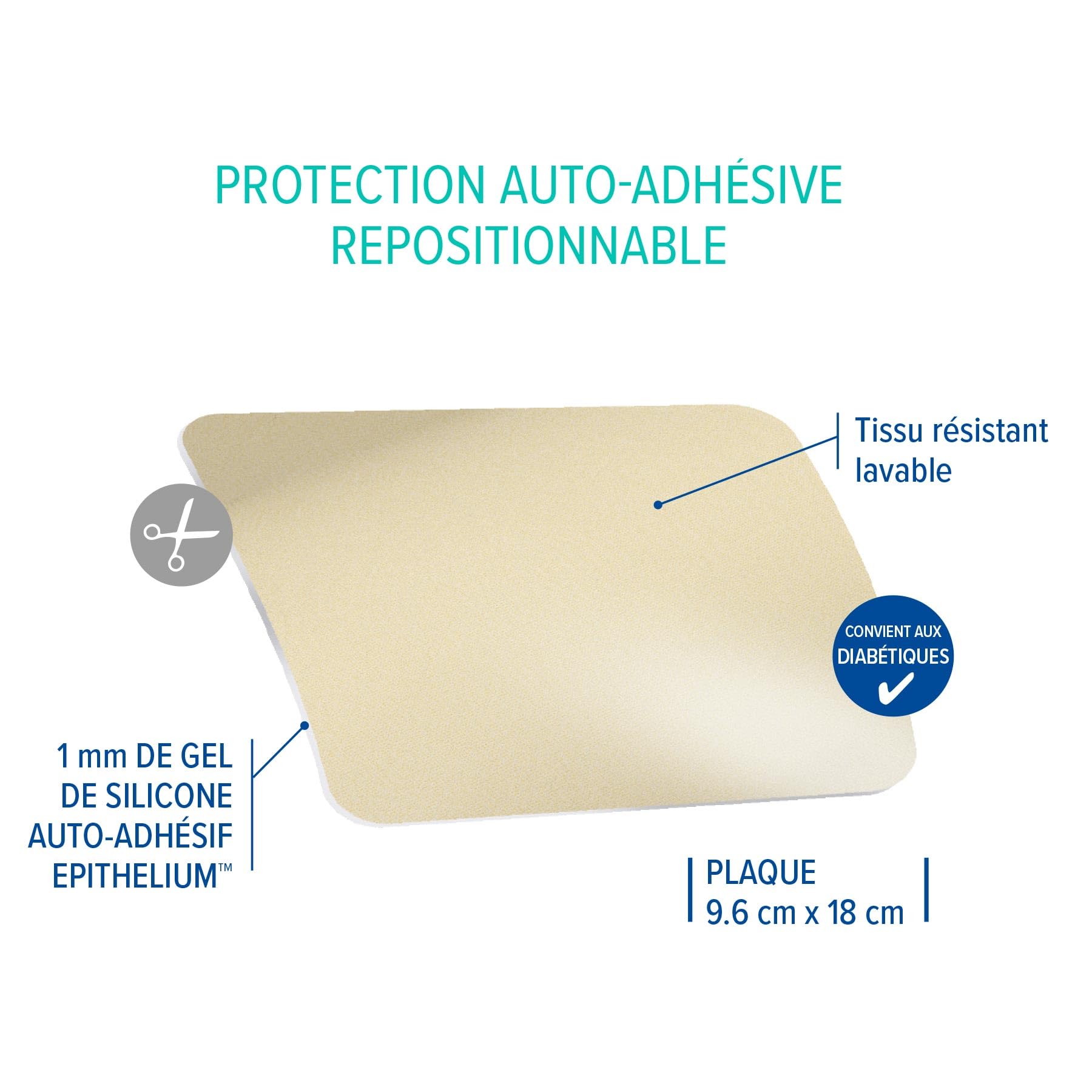 EPITACT | Protection en Silicone Cicatrices Chéloïdes et Hypertrophiques | Prévient et Améliore l’Aspect des Cicatrices Rouges, Gonflées, Boursouflées | Innovation Française