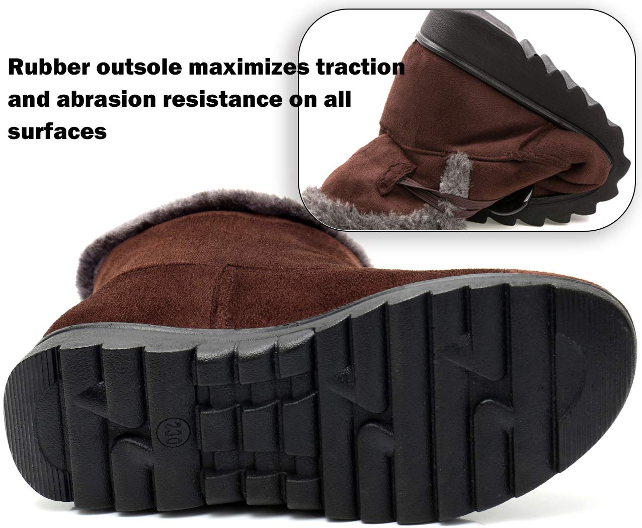 Vunavueya Stivali Donna Invernali Scarpe Stivaletti da Neve con Imbottitura Calda Stivali alla Caviglia Caldi Boots Scarpe 35-41.5