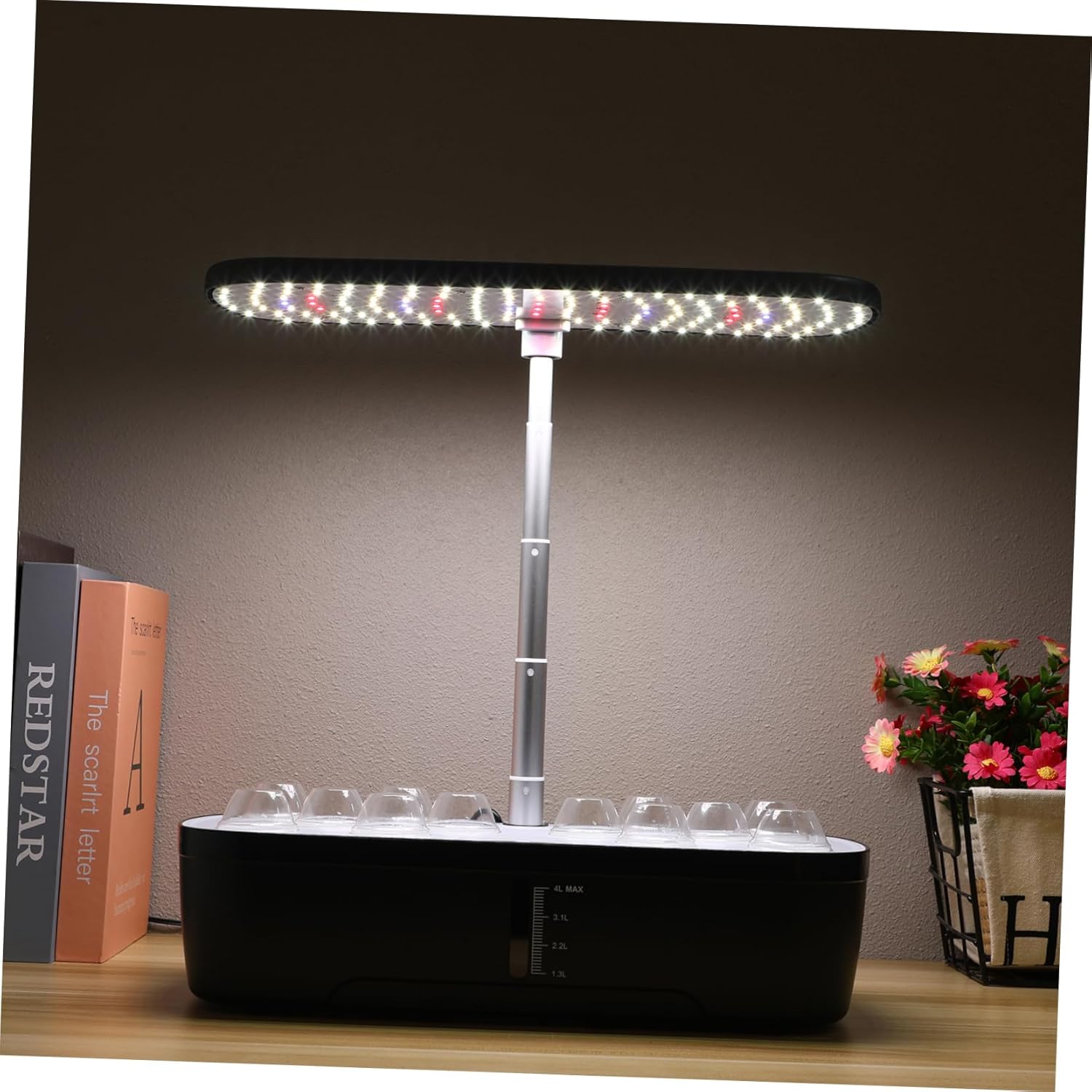 1set Hydroponic Growing System Kit with Led Grow Light Indoor Garden Setup for Herbs and Vegetables Automatic Watering and Temperature Control Compact Design for Home Use