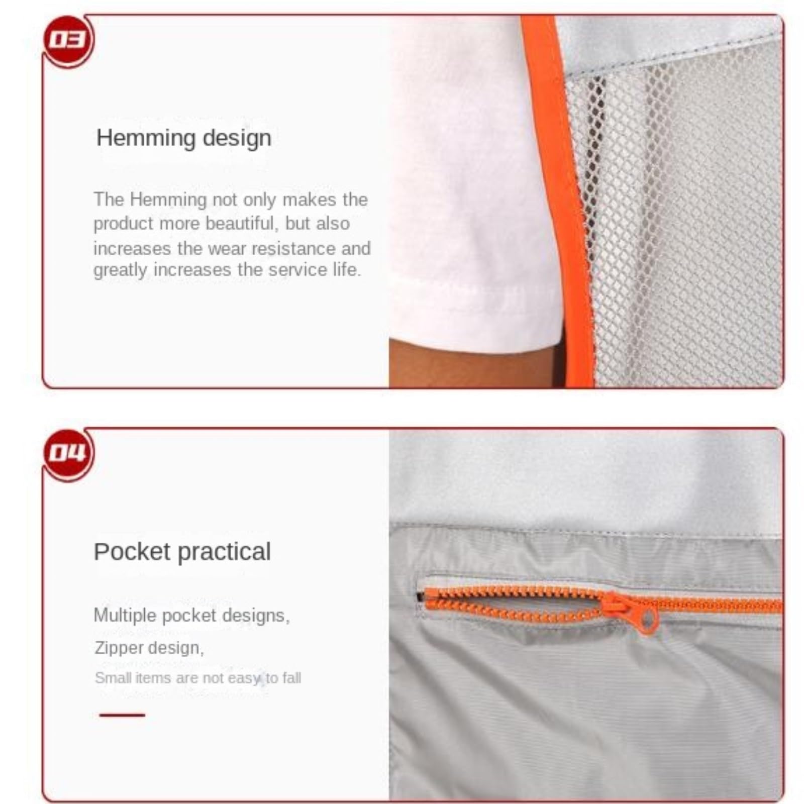 Gilet Riflettente Multitasche, Abbigliamento da Lavoro Traspirante, Sicurezza All'aperto