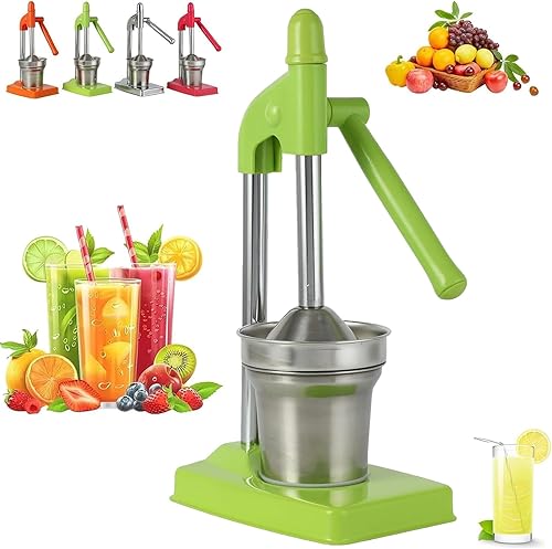 Miniatura 1 de Cast Iron Juicer Hand Press, Effective Stainless Steel Manual Juicer, with Non-Skid Cup Base Effort Saving Lever for Fresh Lemonade OrangeJuice for
