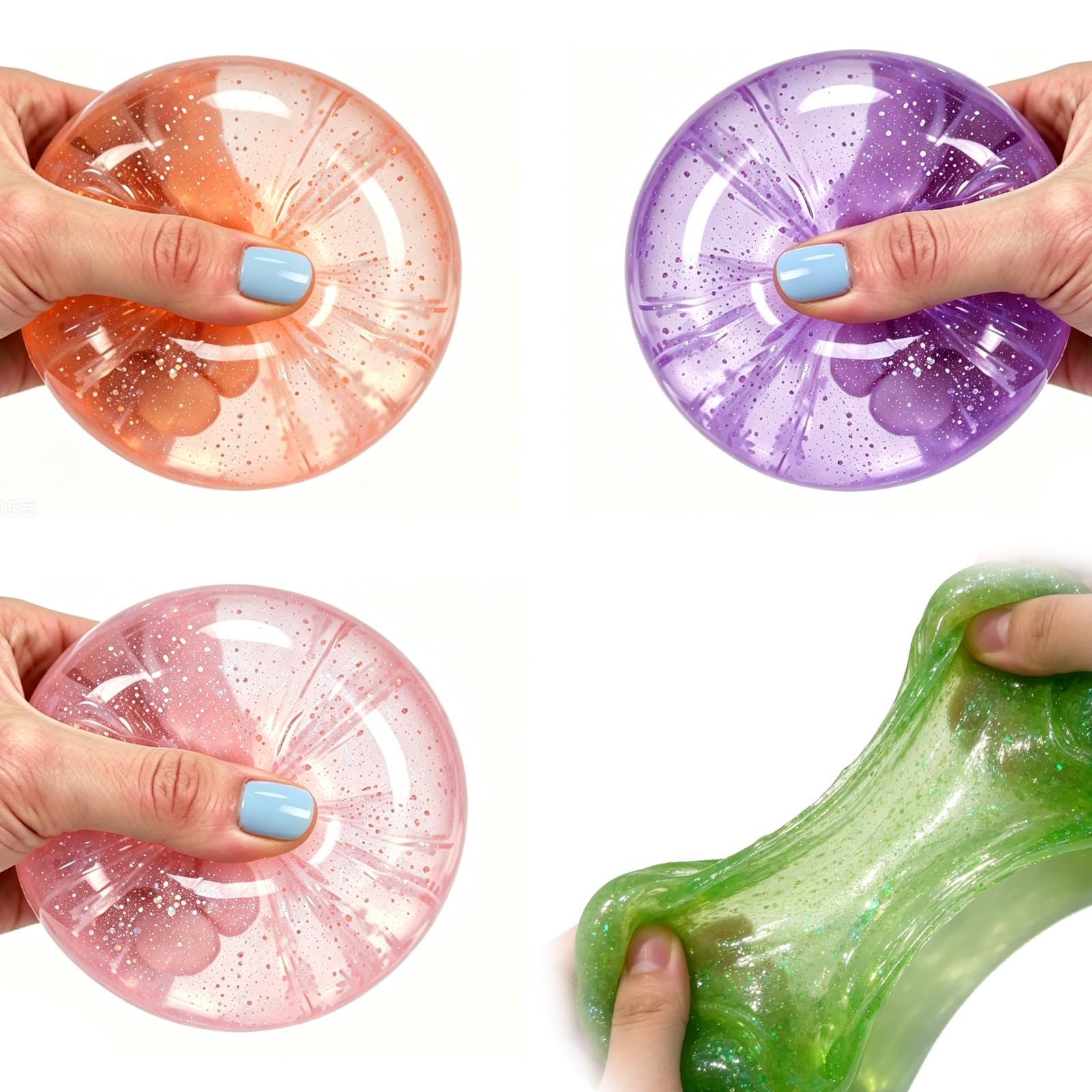 3PCS Stress Cube Squishy Fidget Toys, Fidgets Squishy Toys, Squishes