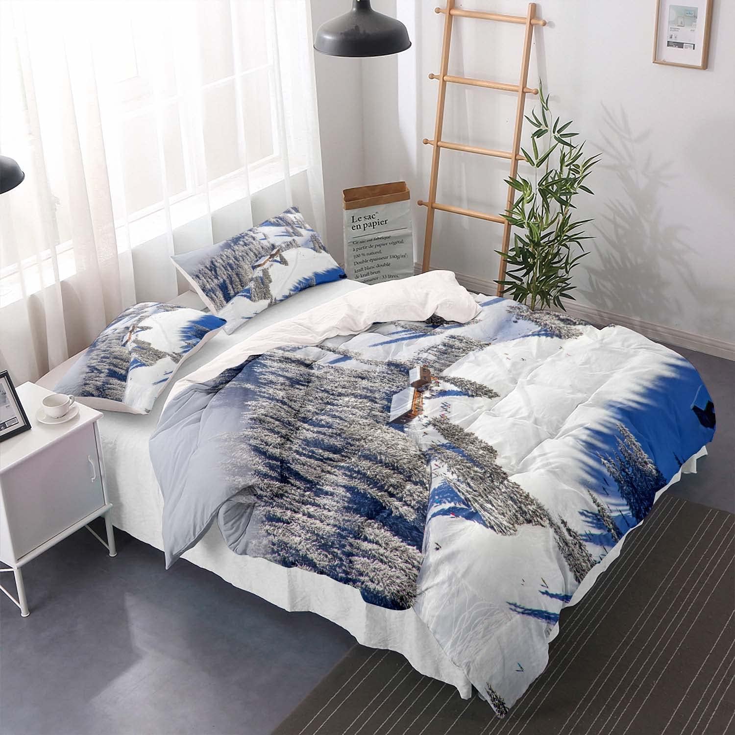 3D Parure De Lit Housse De Couette Parure De Lit Housse De Couette Bonhomme De Neige De Noël