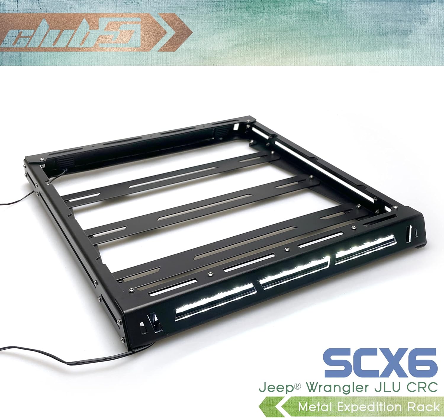 Club 5 Racing Metal Expedition Roof Rack for Axial SCX6 Jeep Wrangler