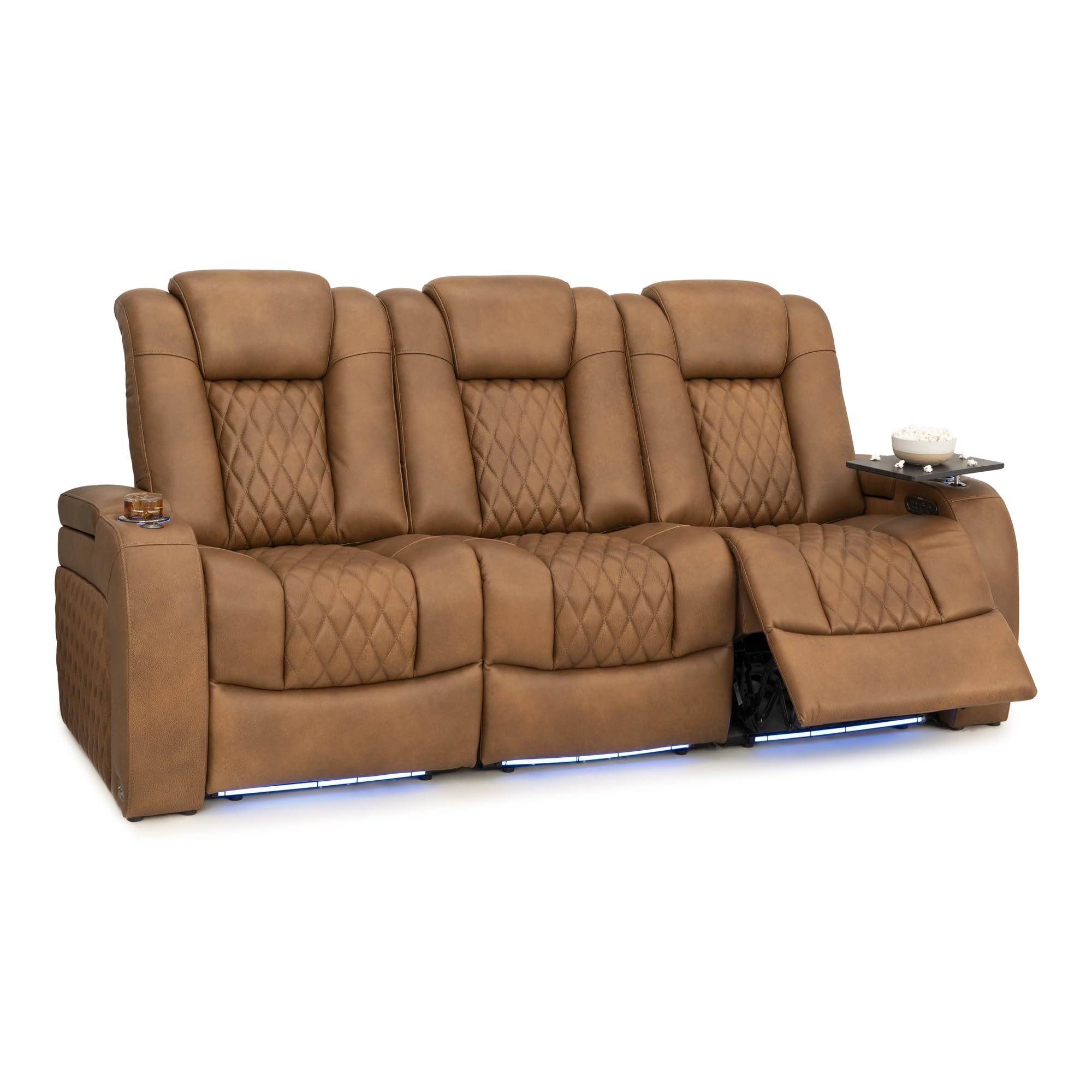 Seatcraft Diamante Home Theater Seating Tawny Row of 3 Sofa