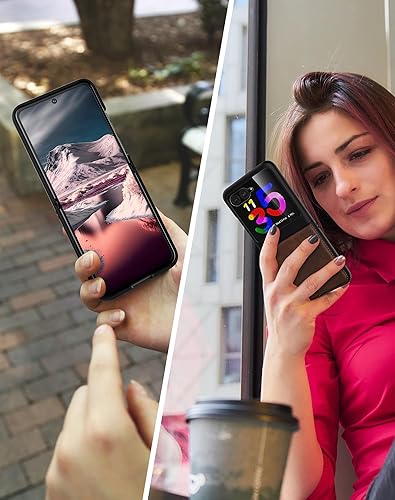 Miniatura 8 de Foluu Funda para Motorola Razr Plus 2023, con protector de pantalla frontal integrado, piel sintética + carcasa rígida de policarbonato, ultra