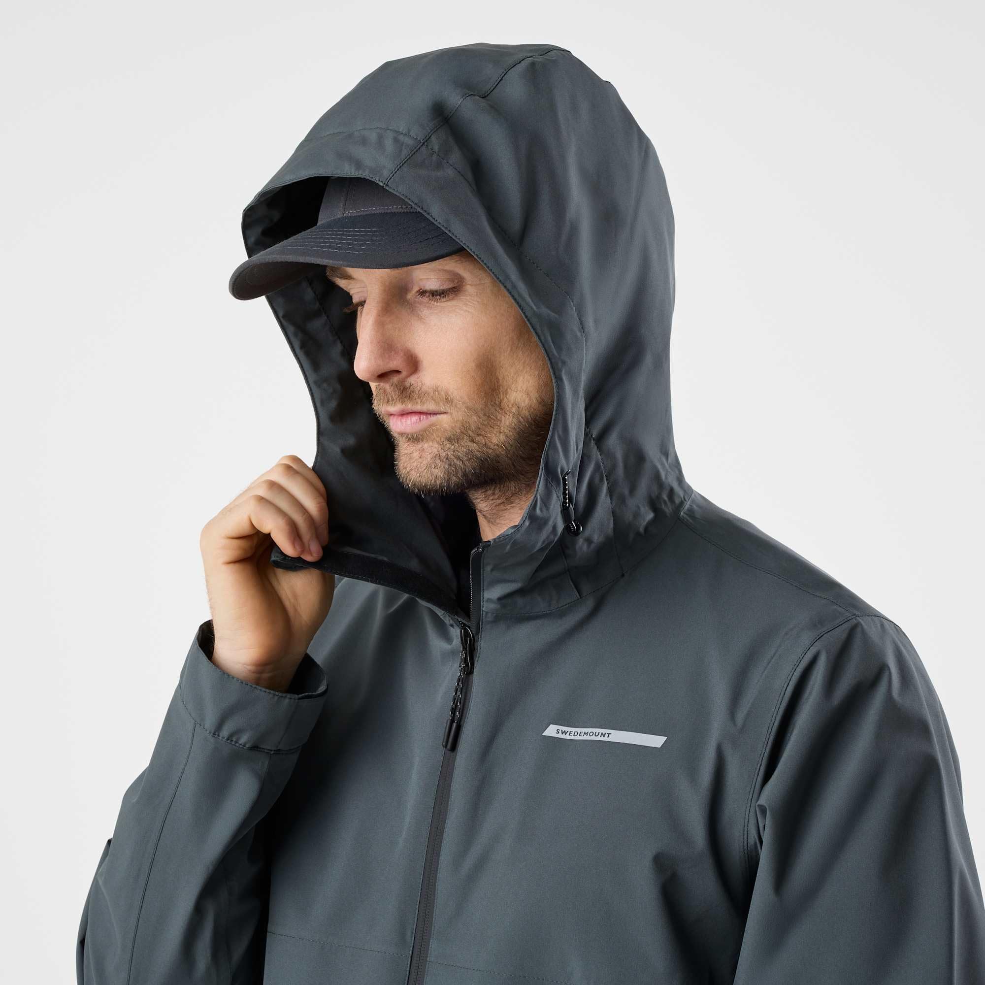 Swedemount Tjörn Regenjacke für Herren Wasserdicht Atmungsaktiv Winddicht mit Kapuze Outdoor Wandern