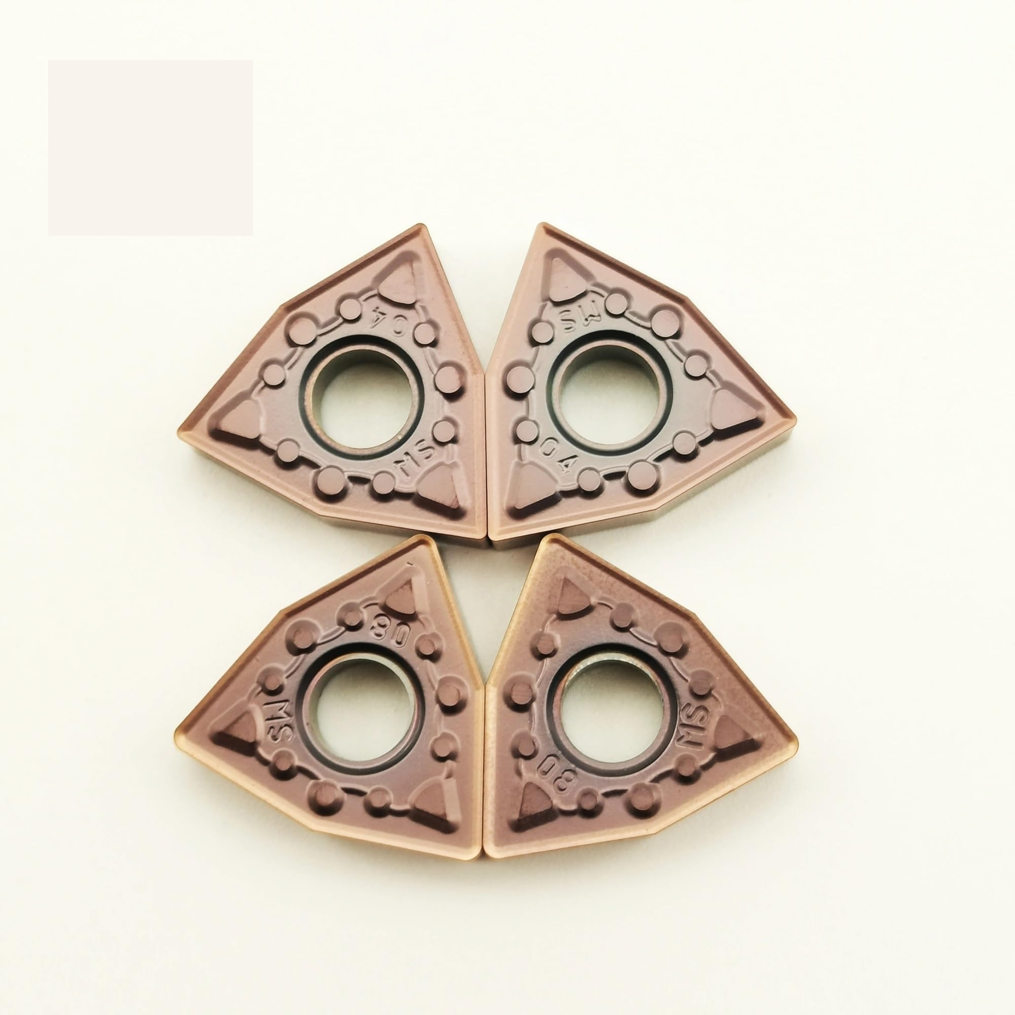 Inserti Cementati In Metallo Duro Per La Lavorazione Di Parti In Acciaio E Inossidabile(50PCS WNMG080408 LF6018)