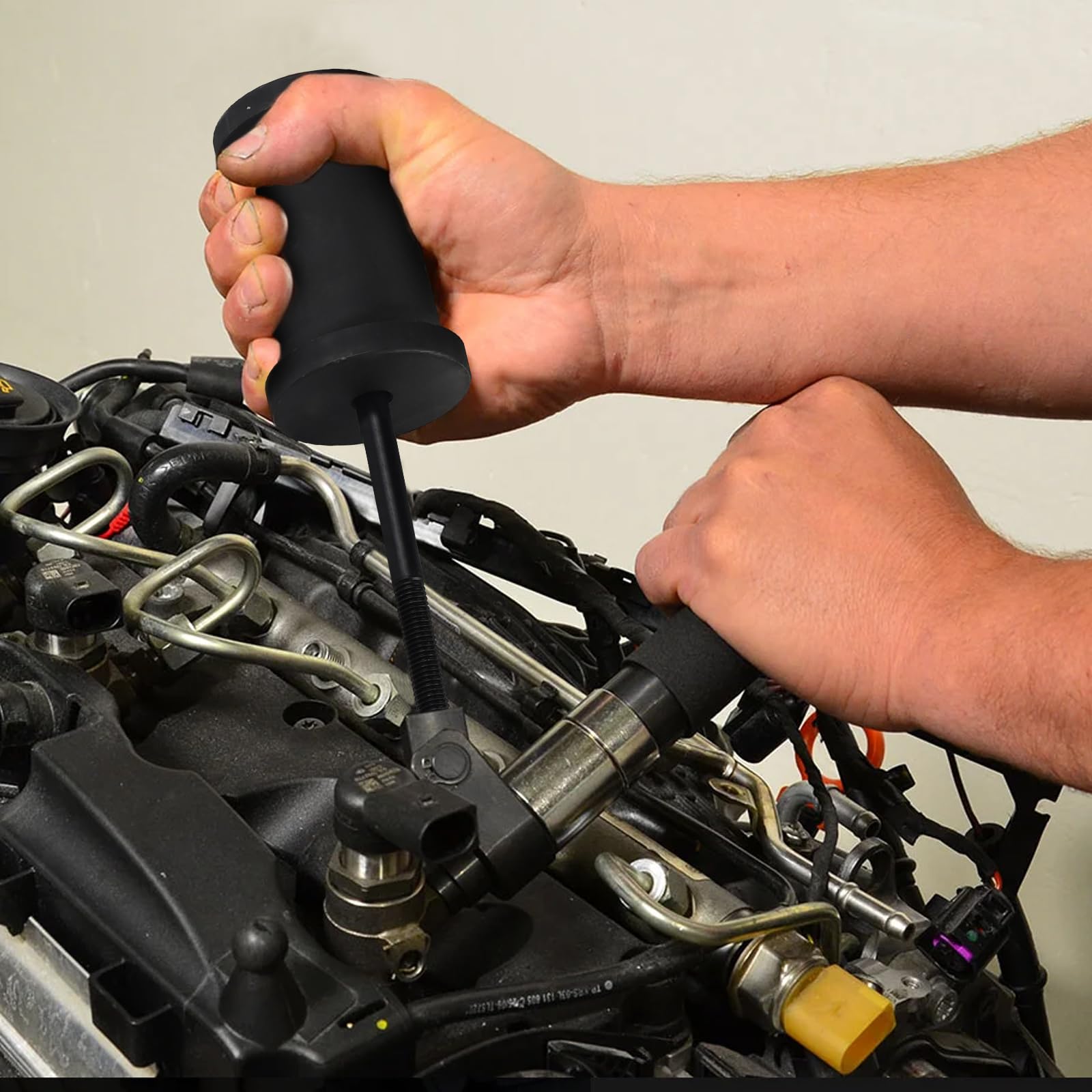 efuturetime 6 Pezzi Estrattore Iniettori Diesel Compatibile con Audi VW VAG 1.6 2.0 TDi Motore Sostituisce T10402 T10415 con Martello di Scorrimento e 5 Adattatori
