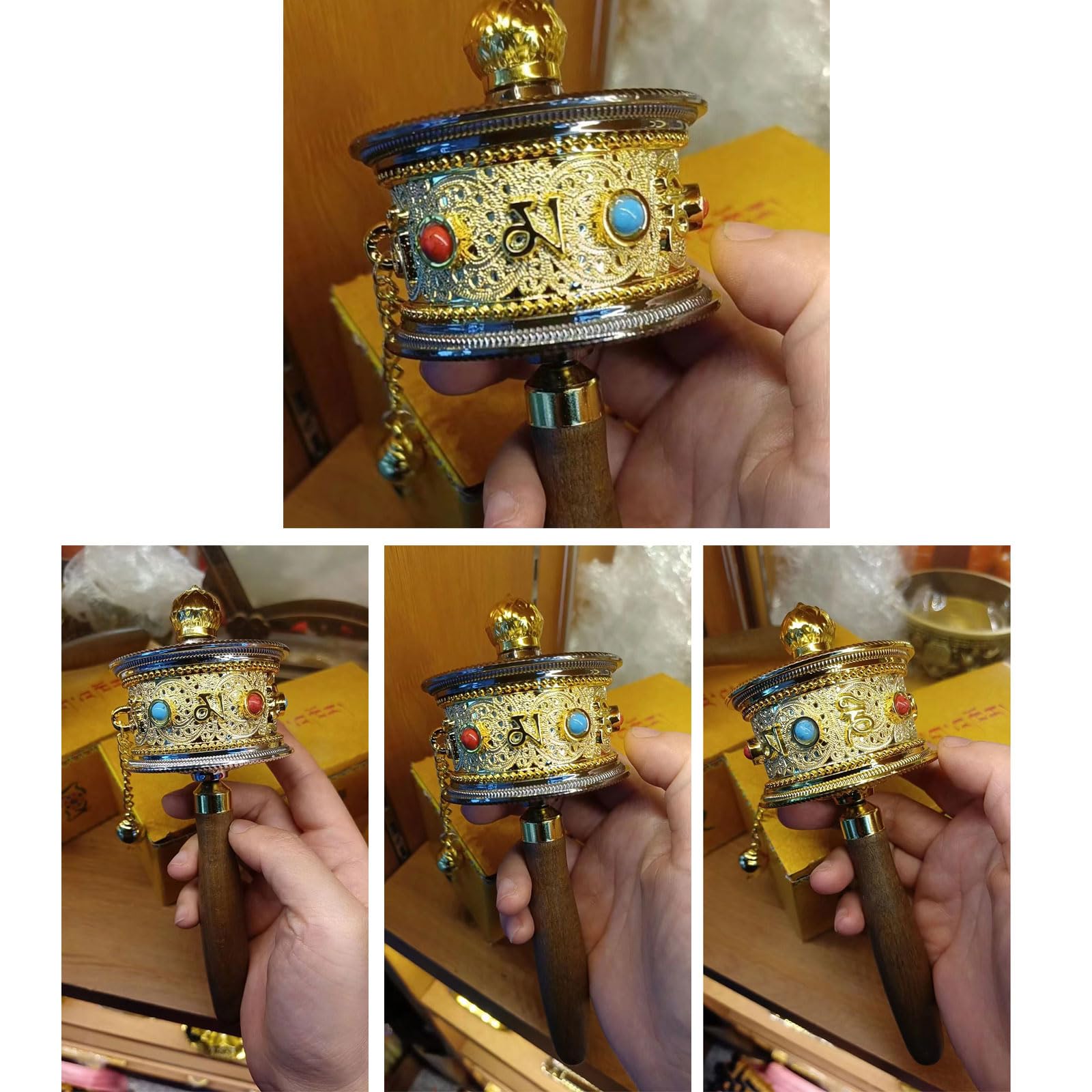 Amazon.co.jp: マニ車 (チベット仏教) チベットの宗教経典を祈る仏教の