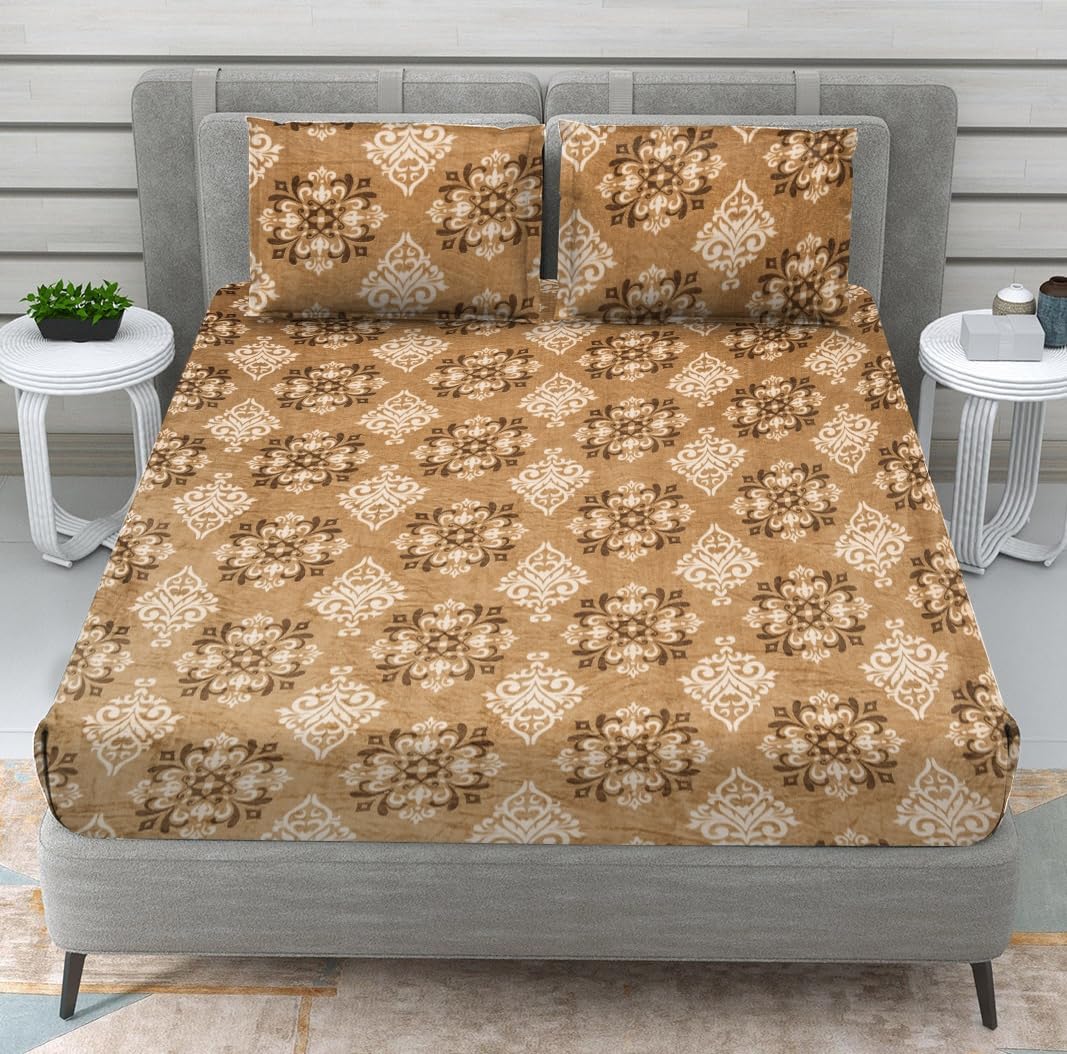 Amazon Brand - Umi Fleece King Size Warm Bedsheets for Winter, Winter Bedsheets for King Size Bed with 2 Pillow Covers 90X100(inches) Bedsheet 17X27(Inches) Pillow Covers with Zipper (B0CJR5HLPL) Amazon Price History, Amazon Price Tracker