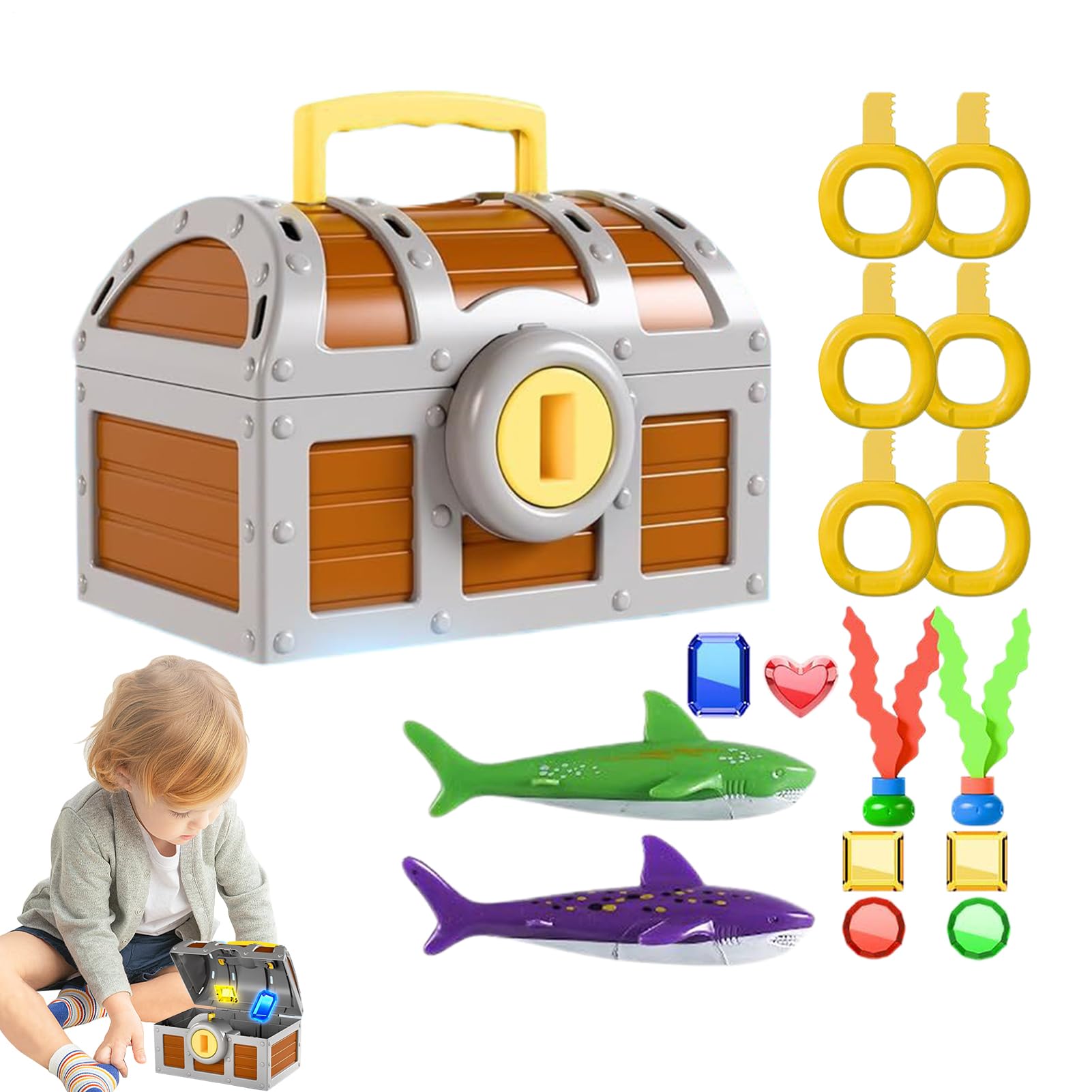 Swiixxer 8 Pièces Anneaux de Plongée de Piscine sous-Marine, de Bandit de Torpille de Jet de Plongée pour L'Ensemble de Cadeau d'enfants. de Plongée Swiixxer 8 Pièces Anneaux de Plongée de Piscine sous-Marine, de Bandit de Torpille de Jet de Plongée pour L'Ensemble de Cadeau d'enfants. de Plongée