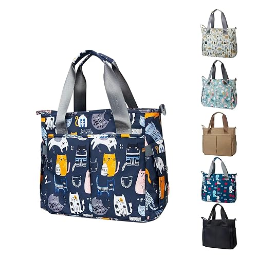 Bolsa de pañales impermeable para mamá y papá, bolsas de viaje medianas multifunción (paraíso de gatos)