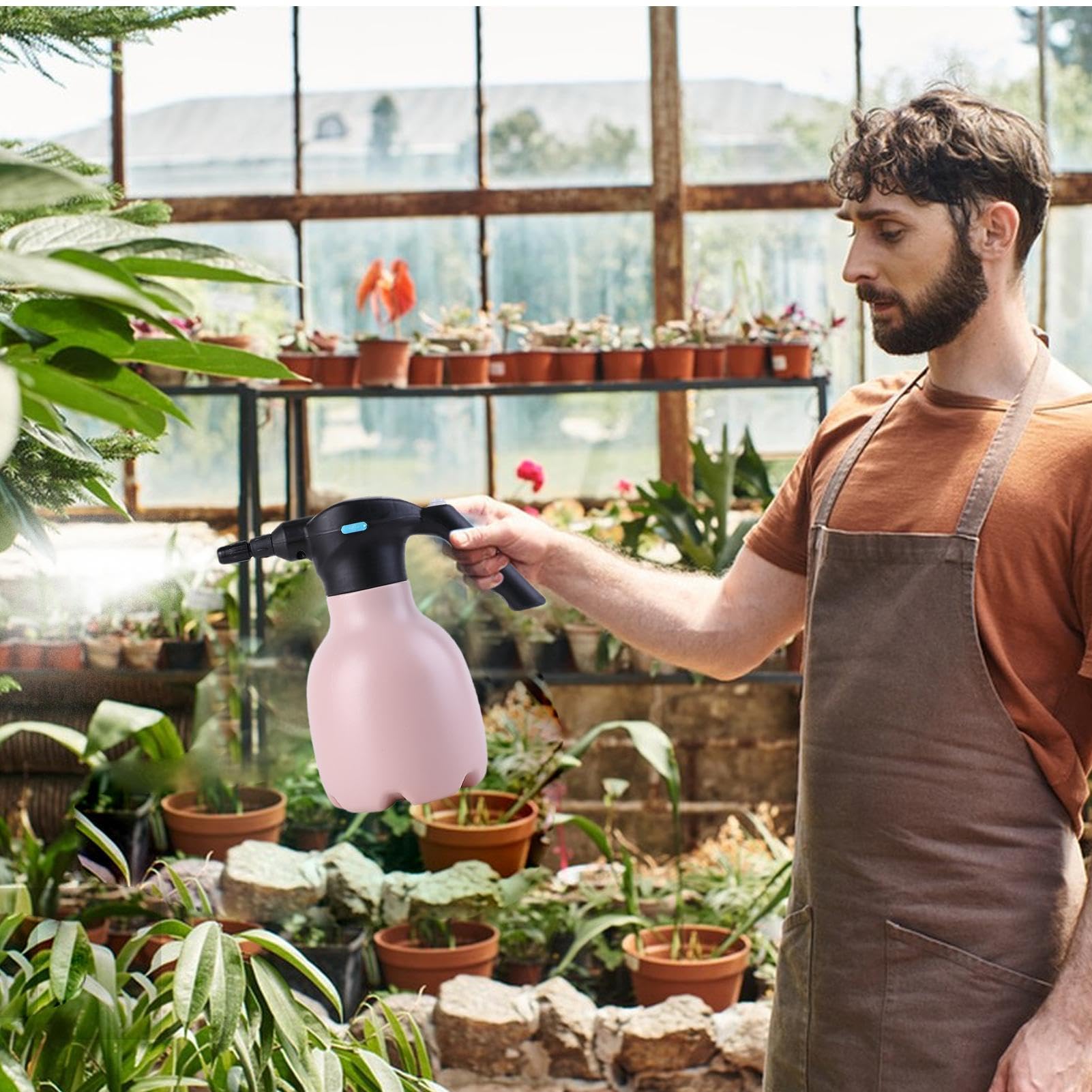Automatischer Pflanzennebel USB Wiederaufladbare Gießkanne Pflanzennebel Reinigung | Indoor Gießkanne für Pflanzen USB Wiederaufladbar Elektrisch Mister Gießkanne Reinigung für Indoor Outdoor Pflanzen