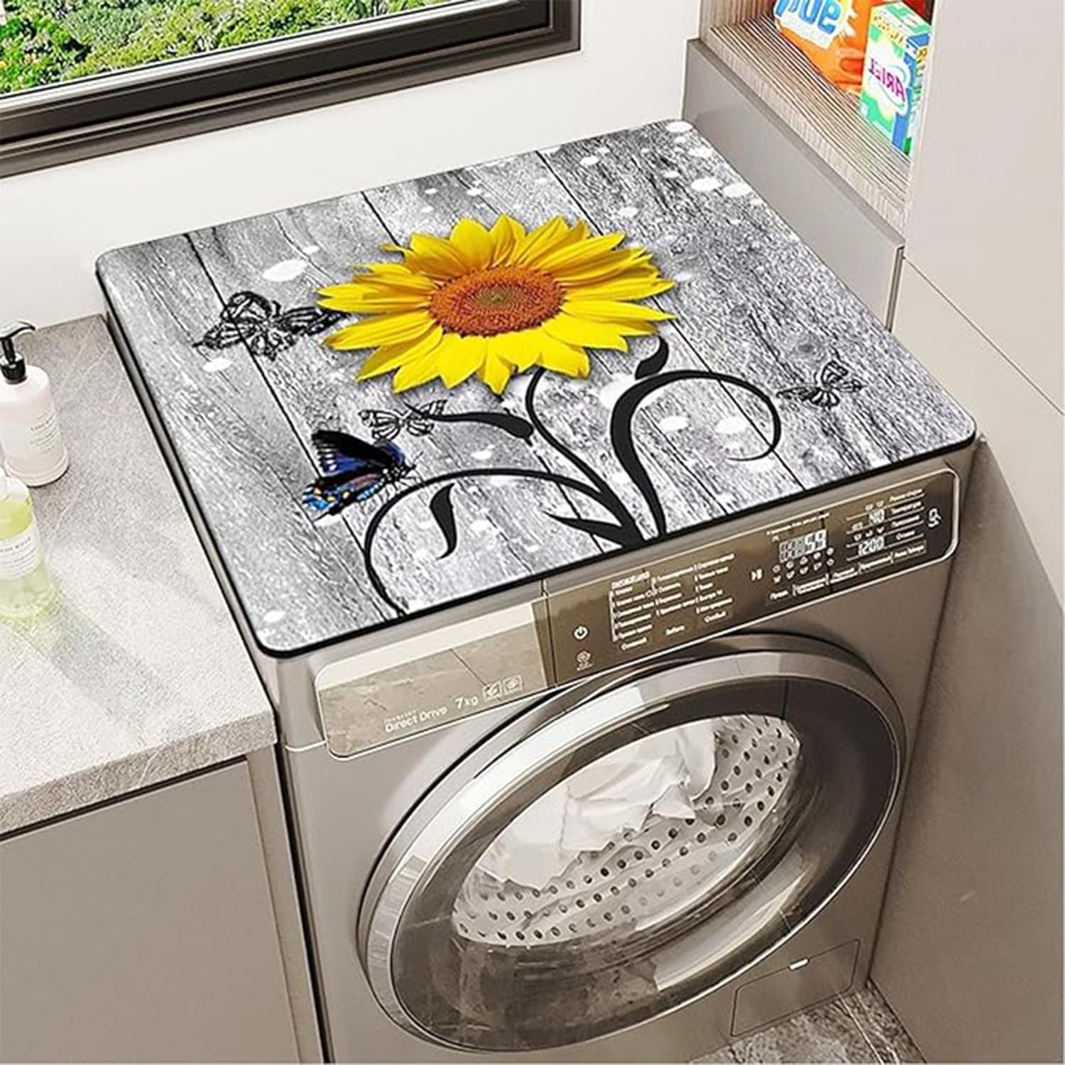 YeahBoom Cubierta Superior para Lavadora y Secadora,60 x 60 cm Cubierta para Lavadora,Funda para Lavadora,Funda Antipolvo para Lavadoras,Secadoras,Cocinas,Autocaravanas,Baños — view 23