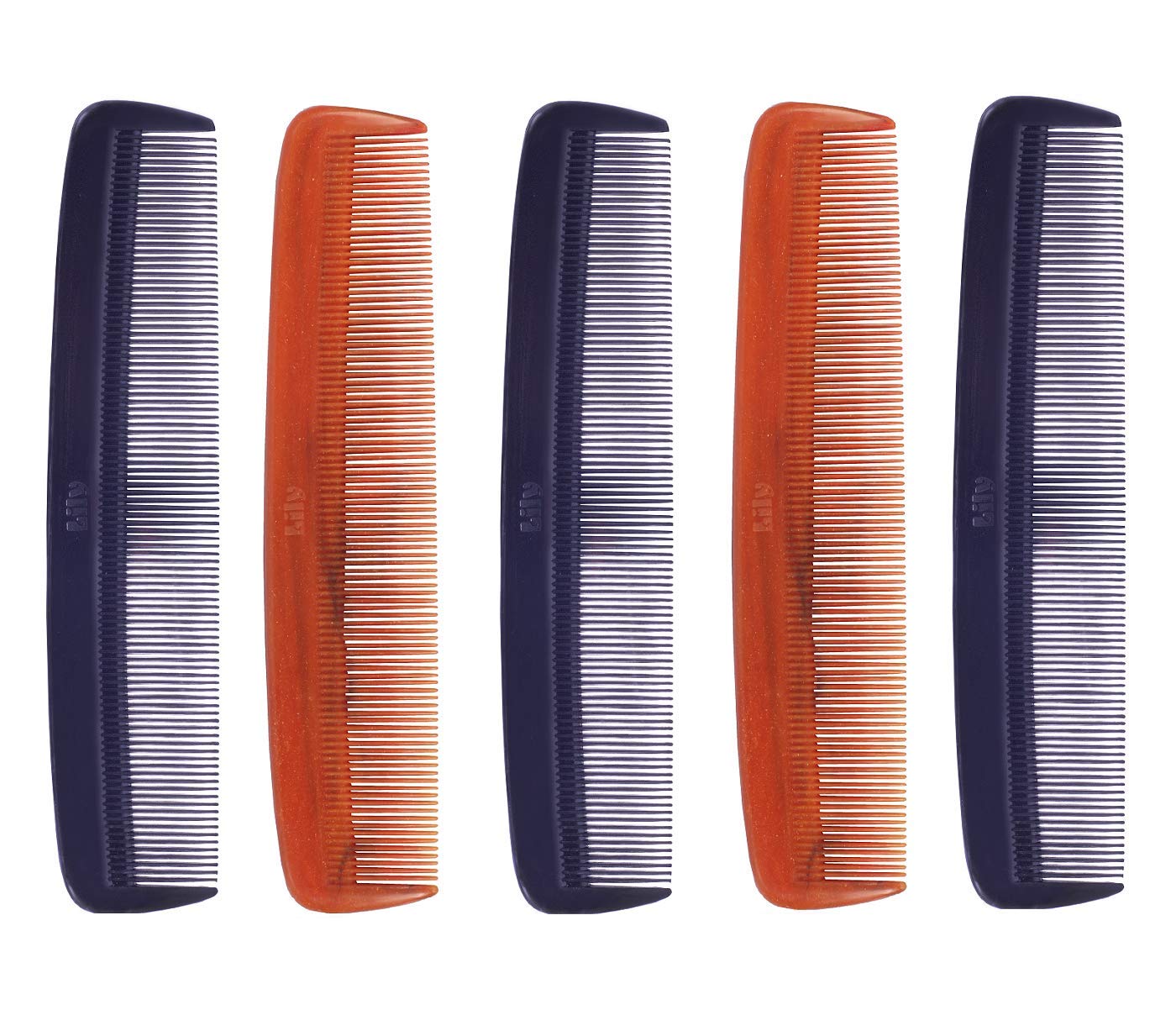 Lily Grooming Pocket Hair Combs For Men, Pack of 5