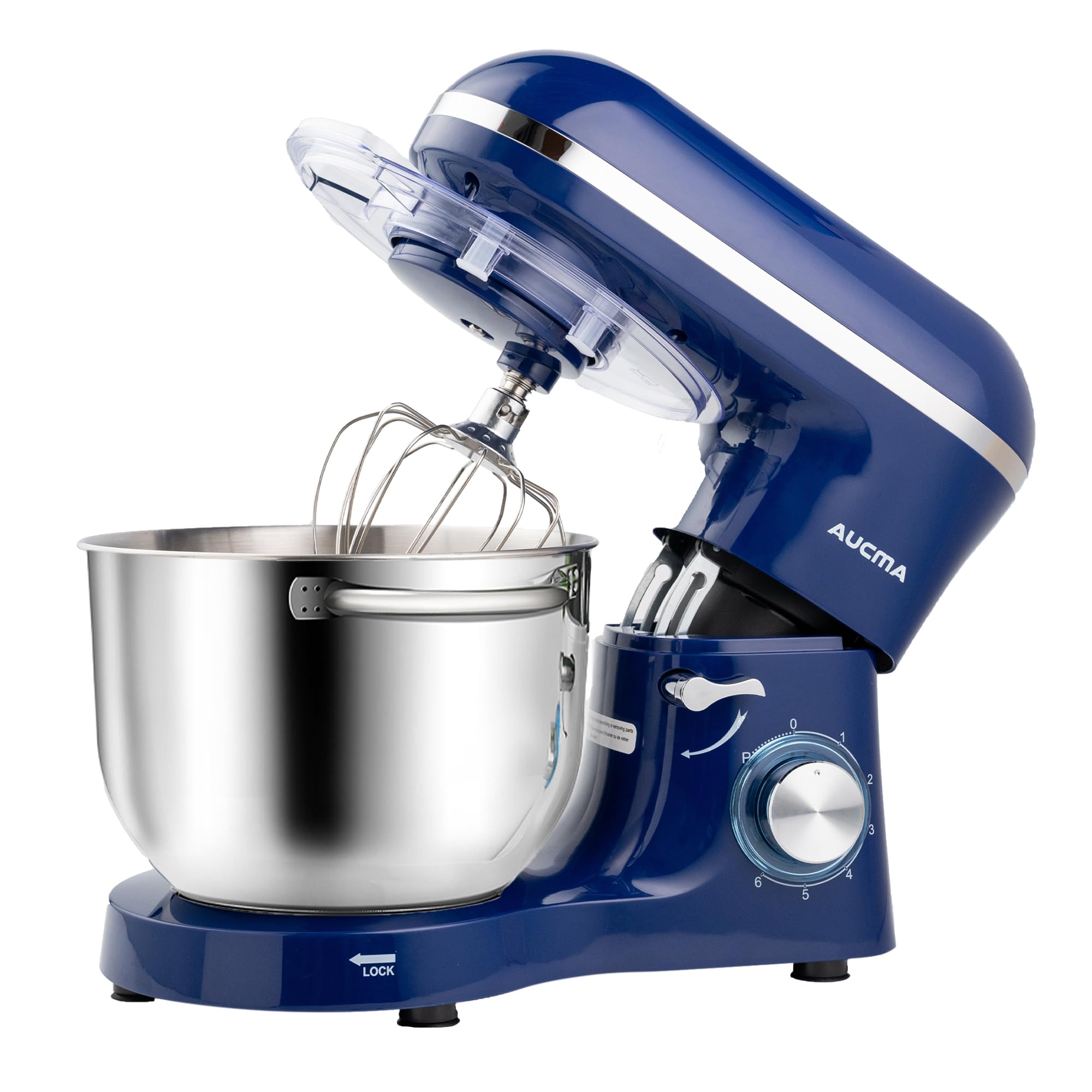 Aucma 6.5-QT Stand Mixer in Royal Blue