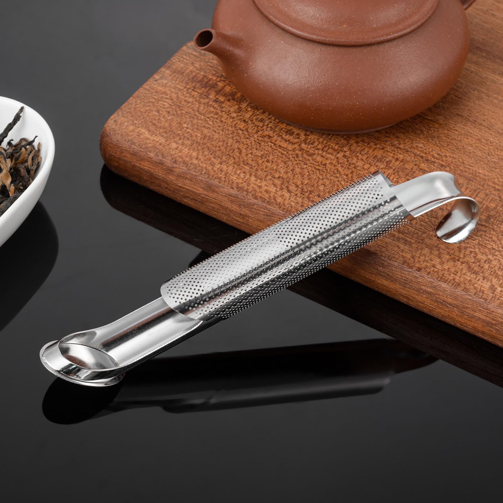 2Pièces Infuseur Thé,à Filtre en Acier Inoxydable Tea de Passoire Maille Fine,Cuillere Tube Infuser Strainer épices Filter,Sachet Vrac Strainers Tamis,pour Bouteille Tasse Infusion Fines Filtrante