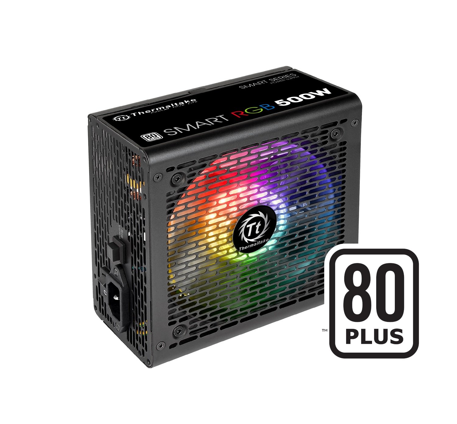 Thermaltake Smart RGB USB Óptico 800DPI Ambidextro Negro ratón Negro 500 Watt