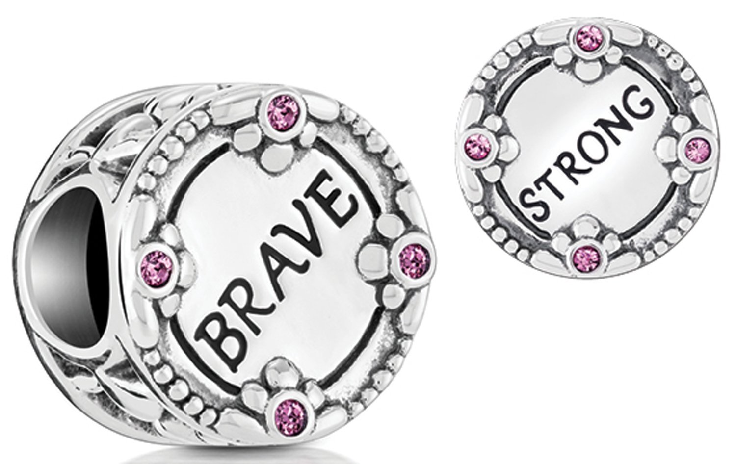 ChamiliaAuthentic 2017 Breast Cancer Awareness Give Back Charm 4010-0440