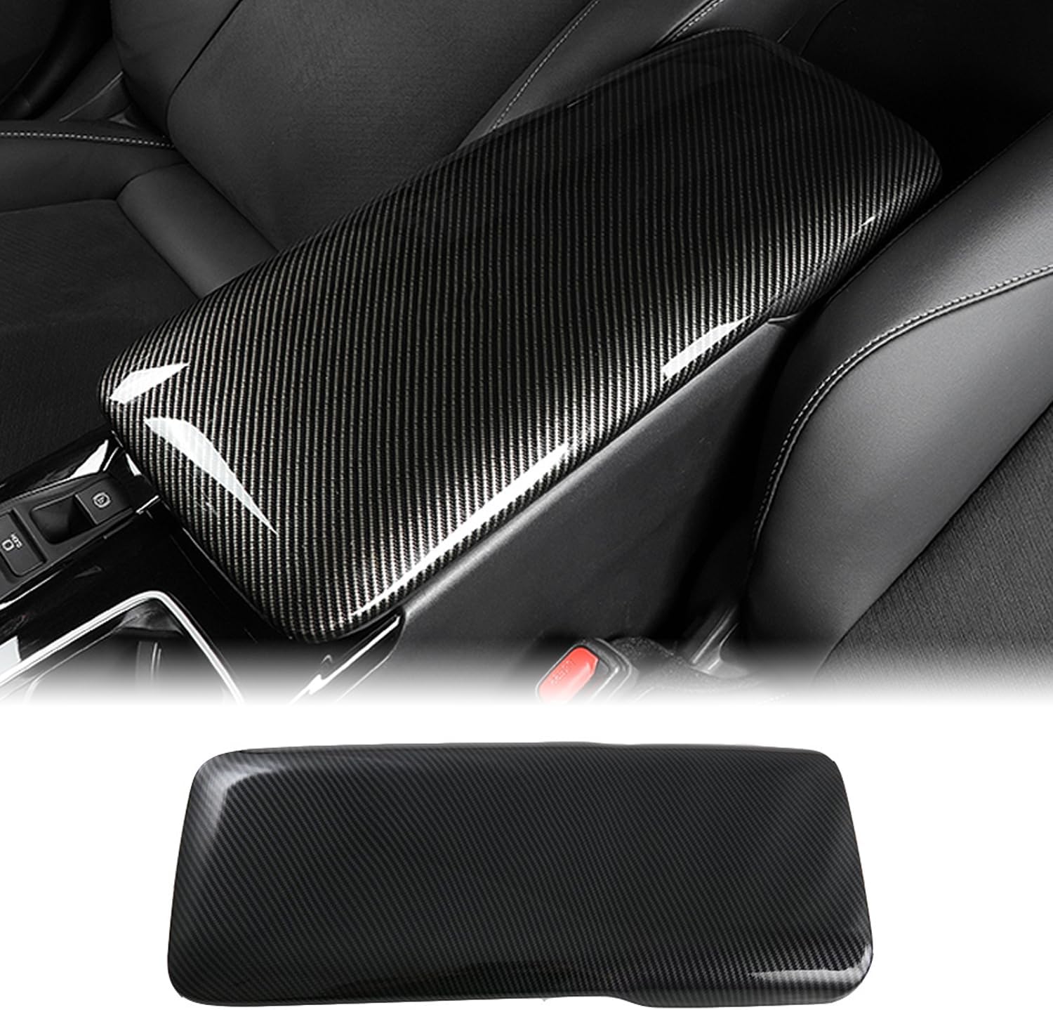 Compatible with Toyota Camry 2025 2026 Car Interior Armrest Box Cover Trim Car Protect Accessories Decoration Sticker ABS Carbon Fiber Decal Interior Trim Accessories 1PCS