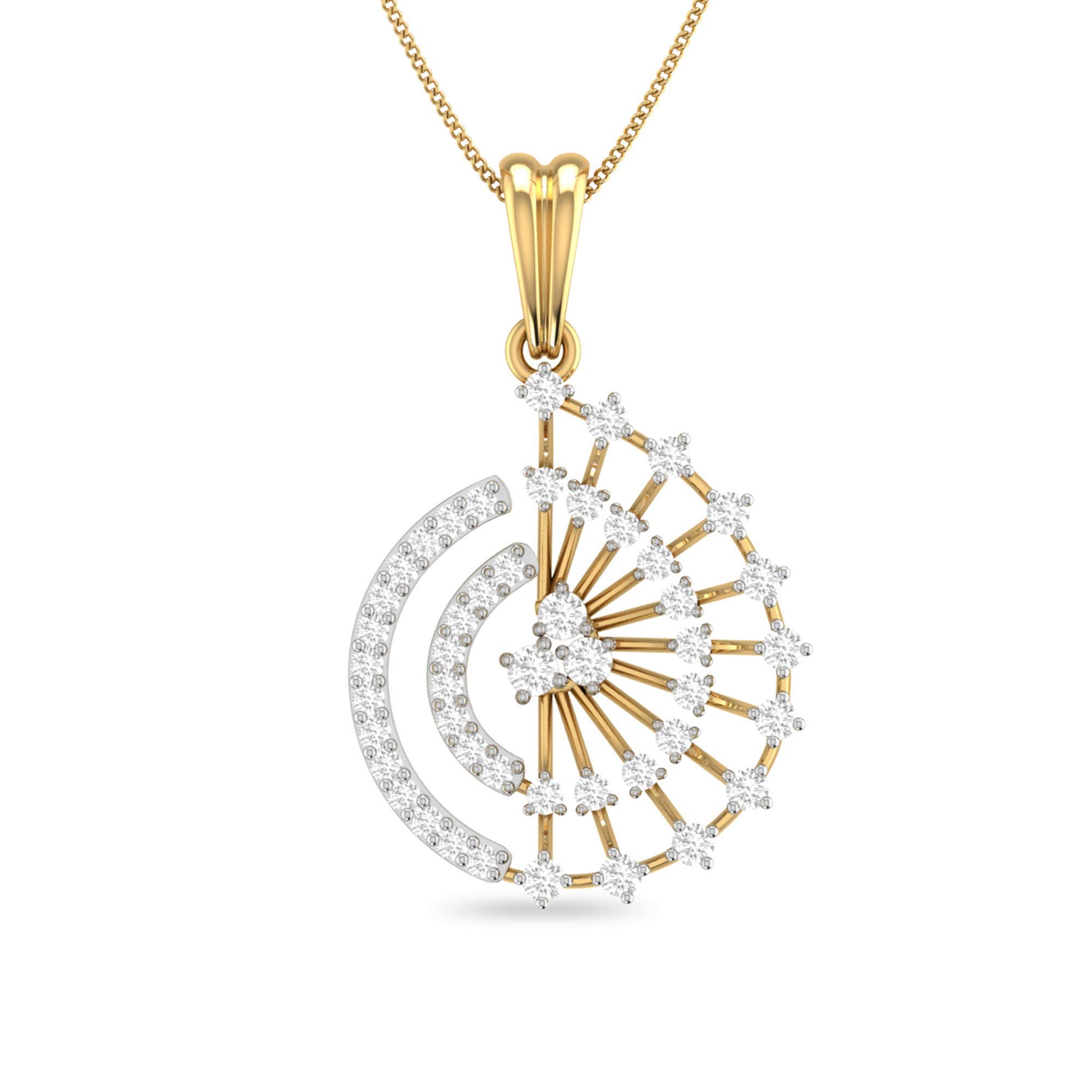 pc jeweller Yellow Gold and Solitaire Pendant for Women-picture-24