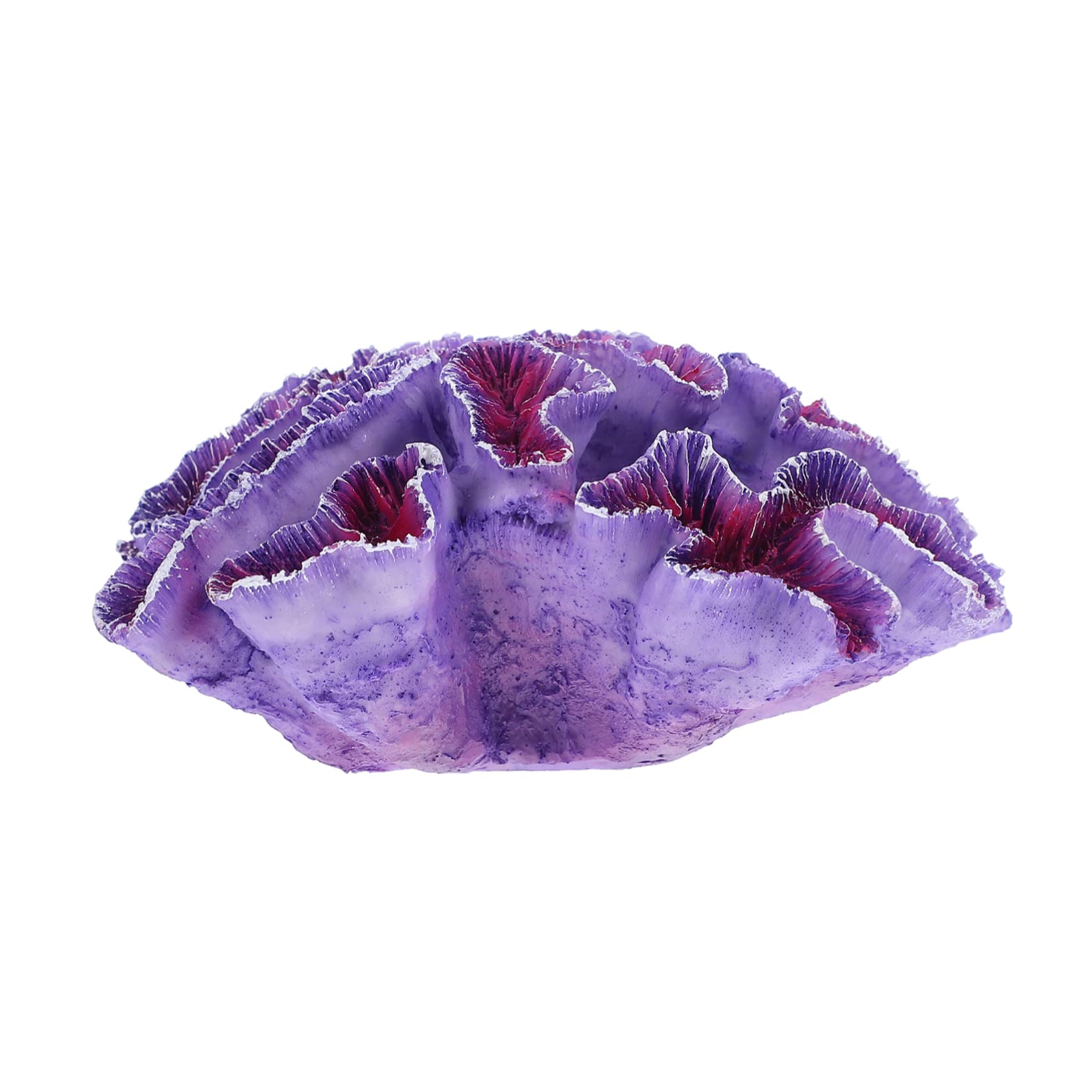 Kisangel Aquarium Faux Coral Decoration Violet Resin Underwater Ornament for Fish Tank for Fresh Salt Water Realistic Simulation Coral Design Aquarium Decor