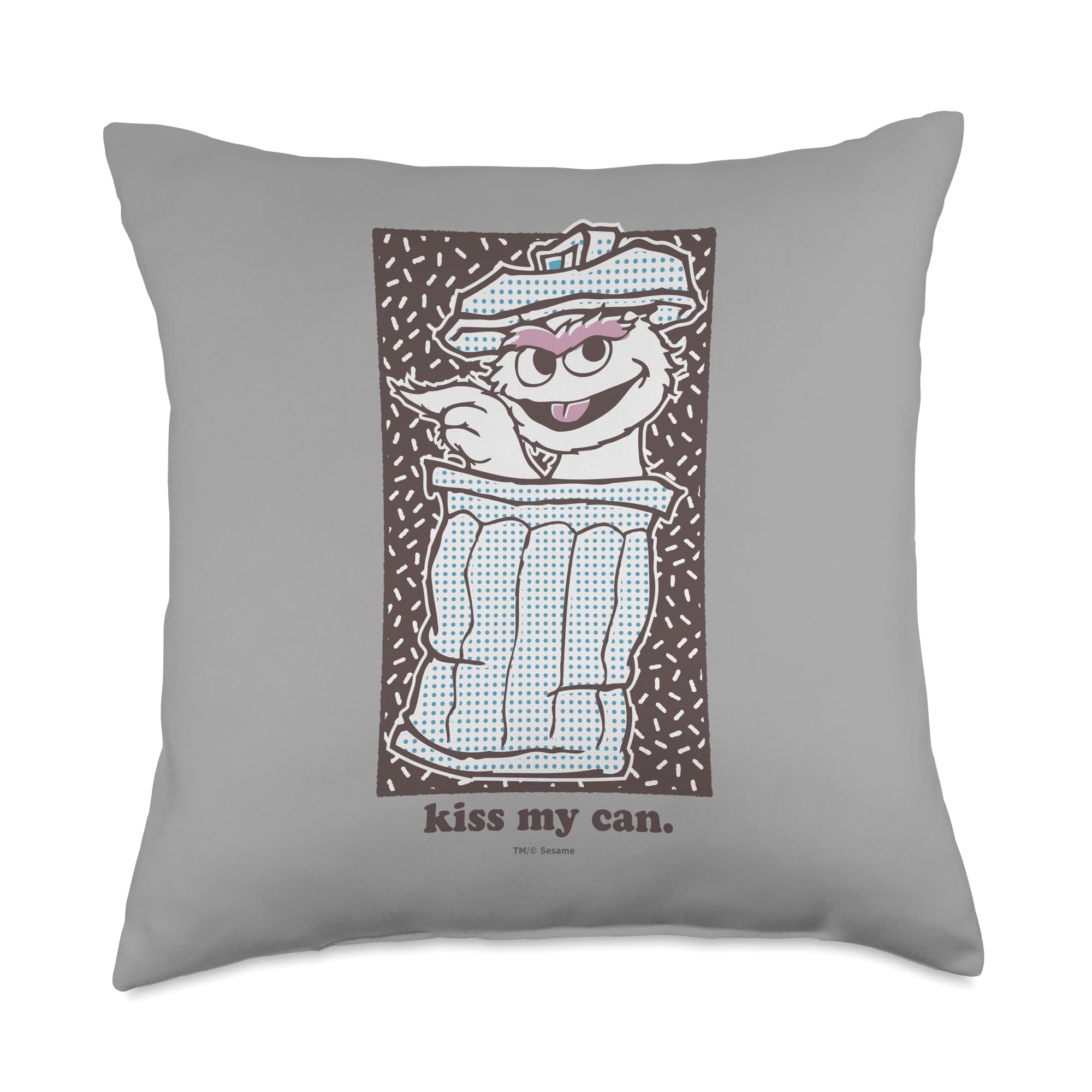 Coussin Sesame Street Oscar The Grouch 45x45 cm multicolore pour decoration canape