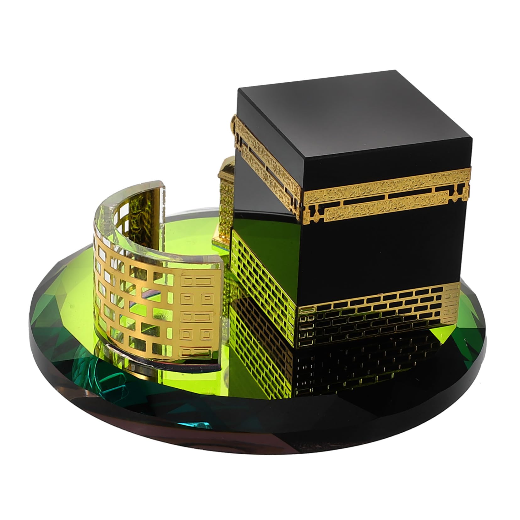 Cristal Kaaba rond lumineux pour embellir votre bureau ou personnaliser l'habitacle de votre voiture