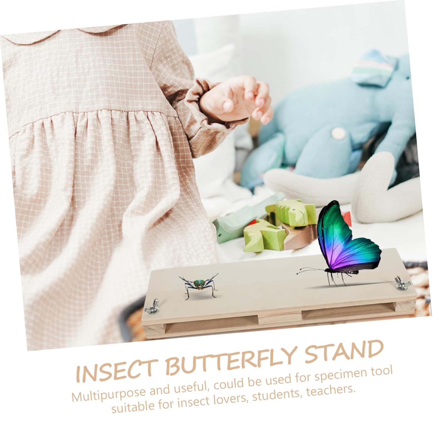 LIFKOME Adjustable Butterfly Wing Spreading Board Insect Specimen Pinning Plate for Collecting and Displaying Butterflies and Insects