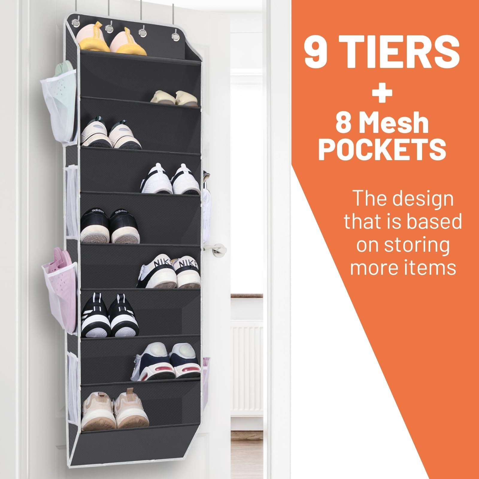 Schuh Organizer Für Tür - 12 Taschen Aufbewahrung Für Schmale Türen