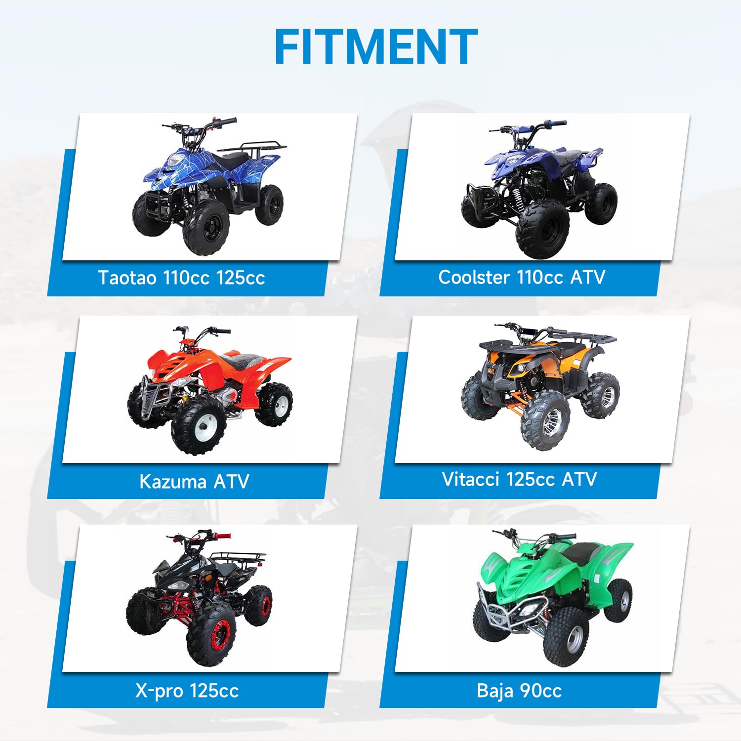 Complete Wiring Harness Kit Compatible with Tao tao Coolster 110cc 4 Stroke Chinese ATV Quad 4 Wheeler Kazuma SunL NST Roketa Loncin Lifan Baja Vitacci Icebear Buyang Coolsport Parts