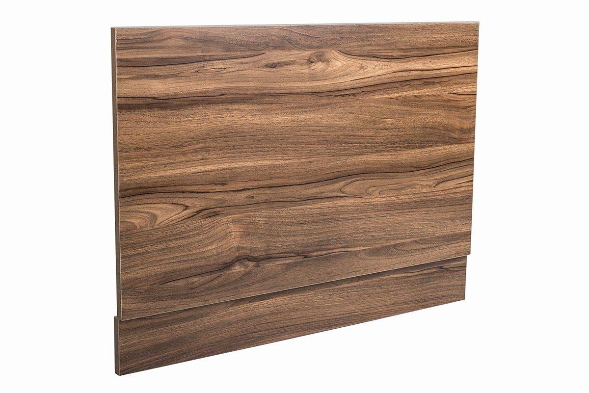 NRG Modern Bath End Panels for Bathroom Soaking Bathtub Walnut 800mm