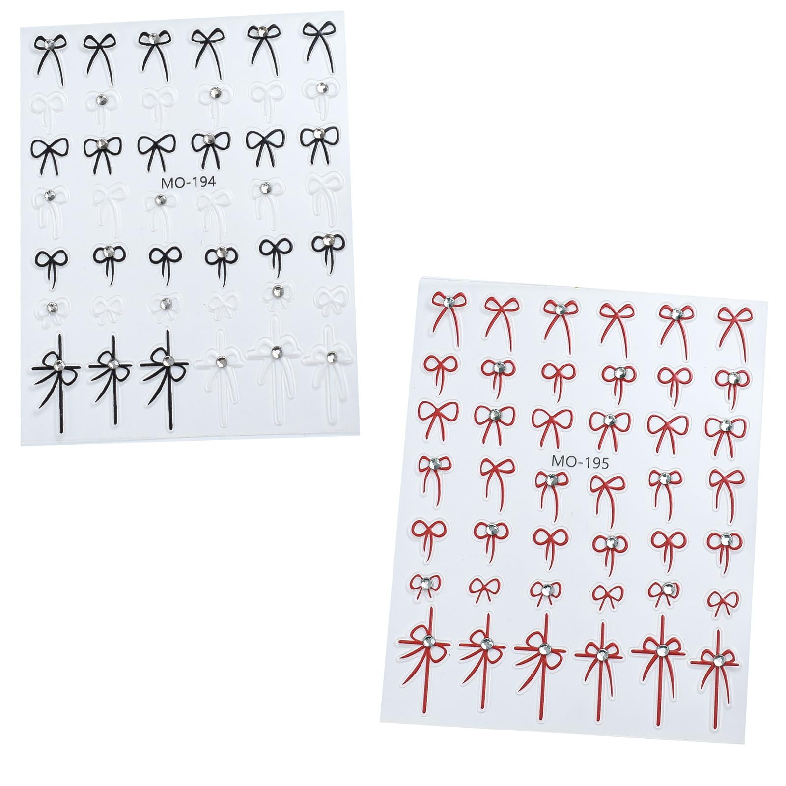 Adhesive Decoration Stickers with Exquisite Bow Accents Nails Art Decals for Women