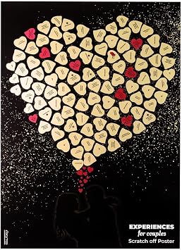 Froster Experiences for Couples Scratch off Poster, over 100 Date Night Ideas for Couples, Bucket List Activities, Dates, Valentine’s Day, Engagement or Anniversary
