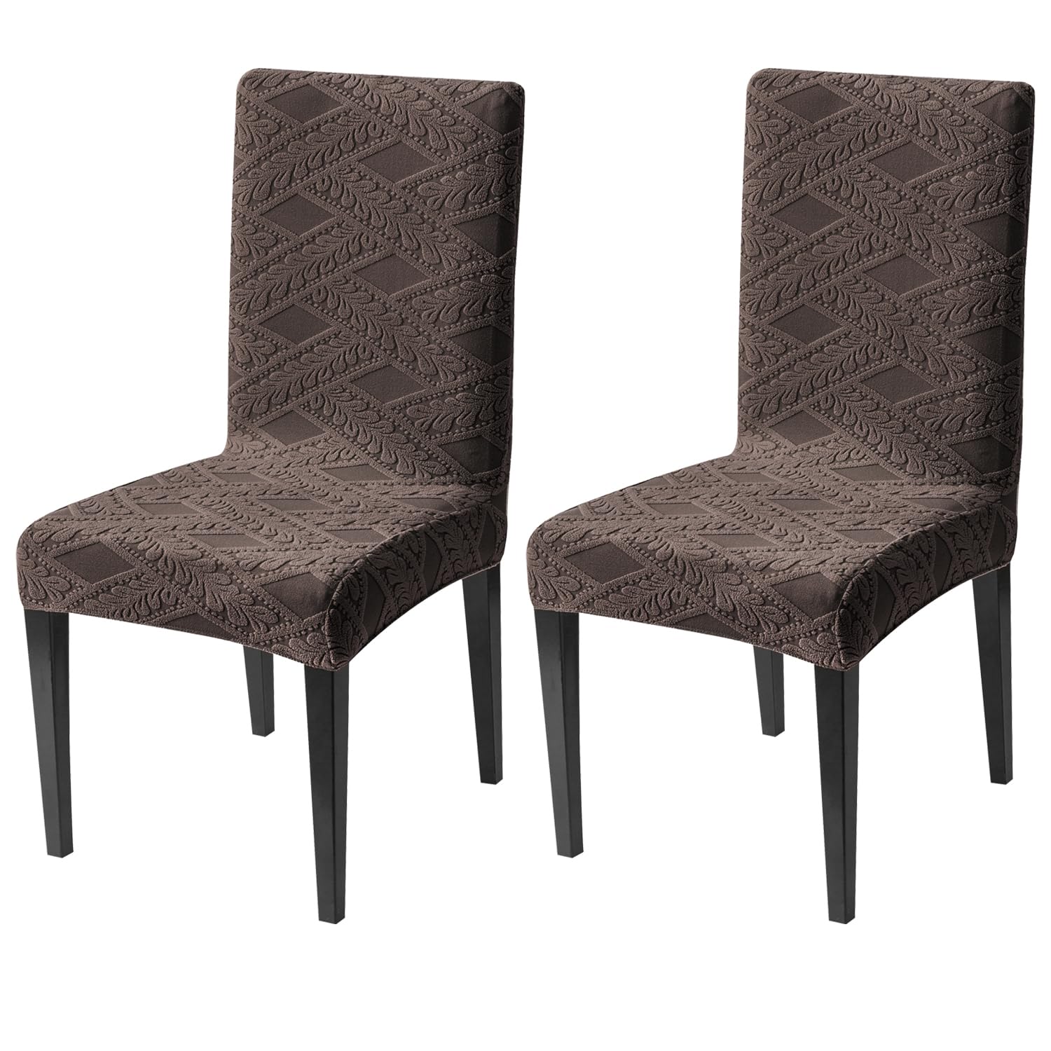 Stretchable Chair Covers - Green Jacquard Dining Covers -24