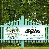 Custom Family Reunion Banner – Personalized Vinyl Sign for 2025 Family Gathering, Reunion Decorations, Tree Theme Picnic Banner, Welcome Sign, and Backdrop Display