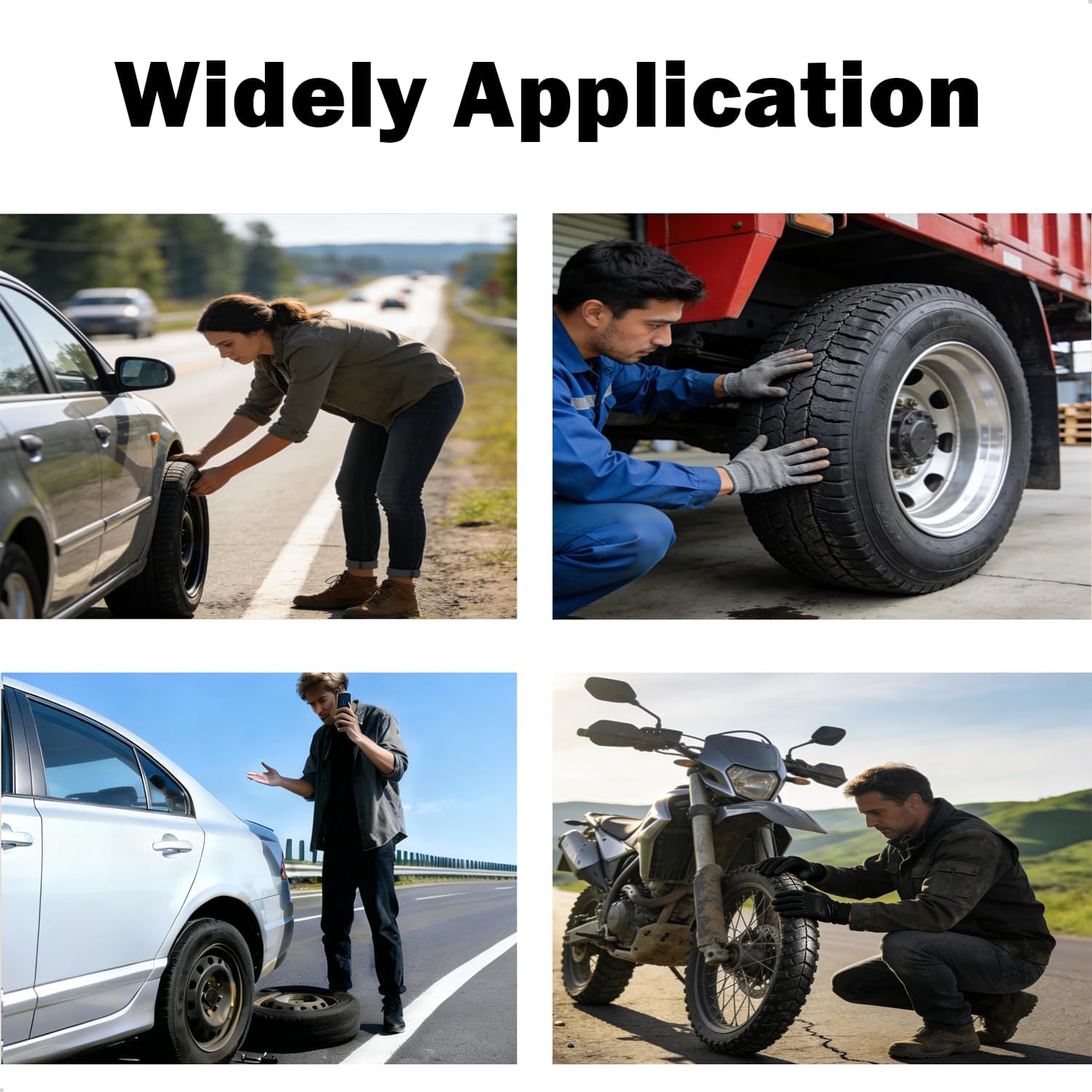 20PCS Tire Repair Kit - Tire Repair Nails (2 Sizes),Tire Repair Rubber Screws,Fast Self-Service Tire Repair Tools for Car, Motorcycle, ATV, Truck, Jeep