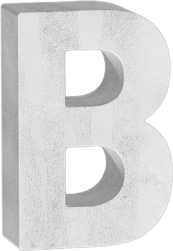 Escultura hecha a mano de mármol natural con letra B, acento decorativo de mármol sólido Taj Mahal para oficina, estantería y decoración del hogar,