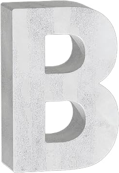 Handcrafted Natural Marble Letter B Sculpture Solid Taj Mahal Marble Decorative Accent for Office, Bookshelf & Home Decor Elegant & Heavy Paperweight