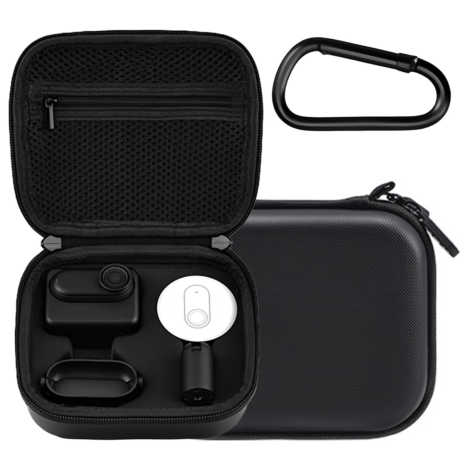 Custodia per Insta 360 GO 3S/GO3, Organizzatore Accessori, Mini Protective Storage Clutch Bag, Nero, Classico