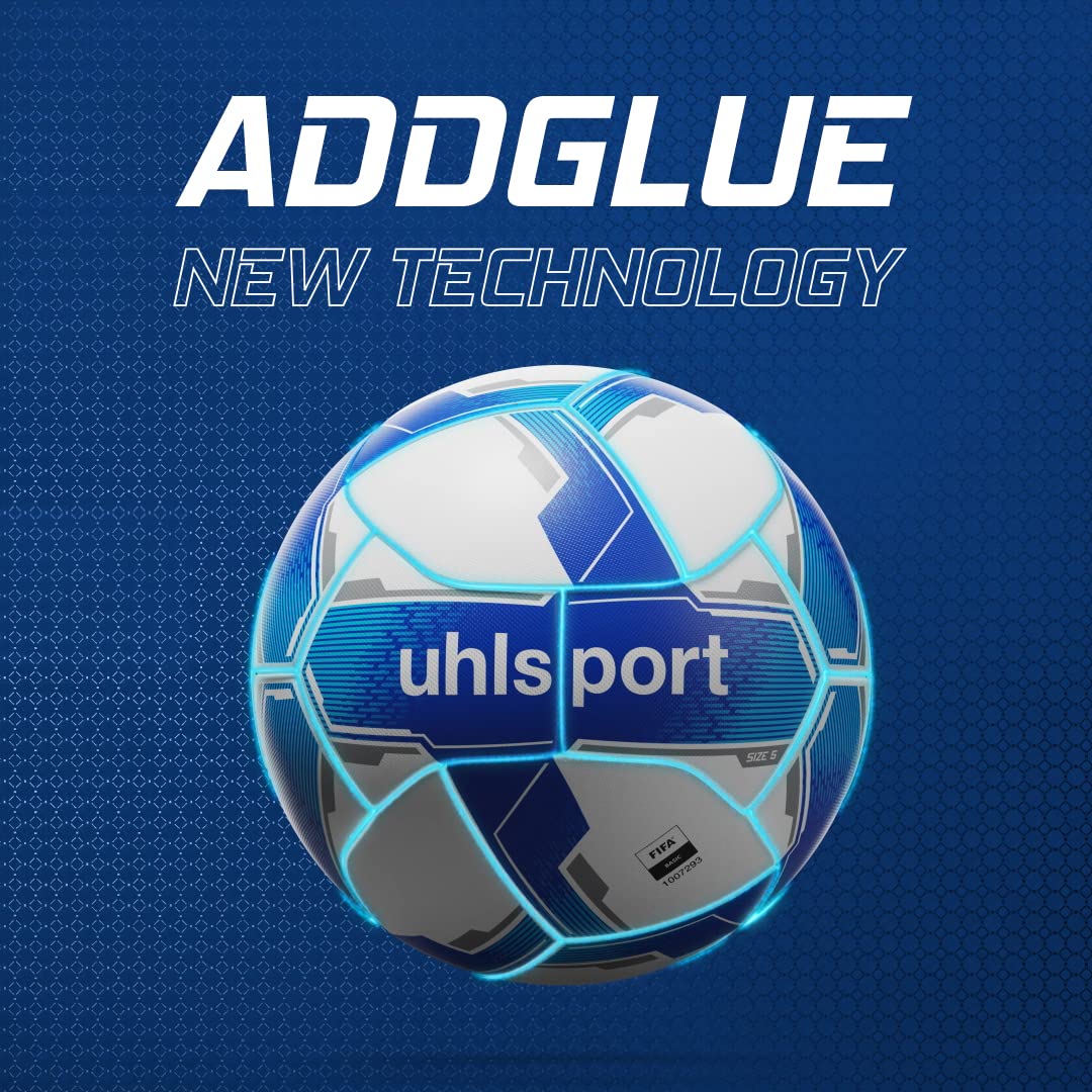 uhlsport Attack Addglue Ballon de Football Soccer Ballon d'entraînement - avec Nouvelle Technologie ADDGLUE - pour Jeunes et Actifs - FIFA Basic
