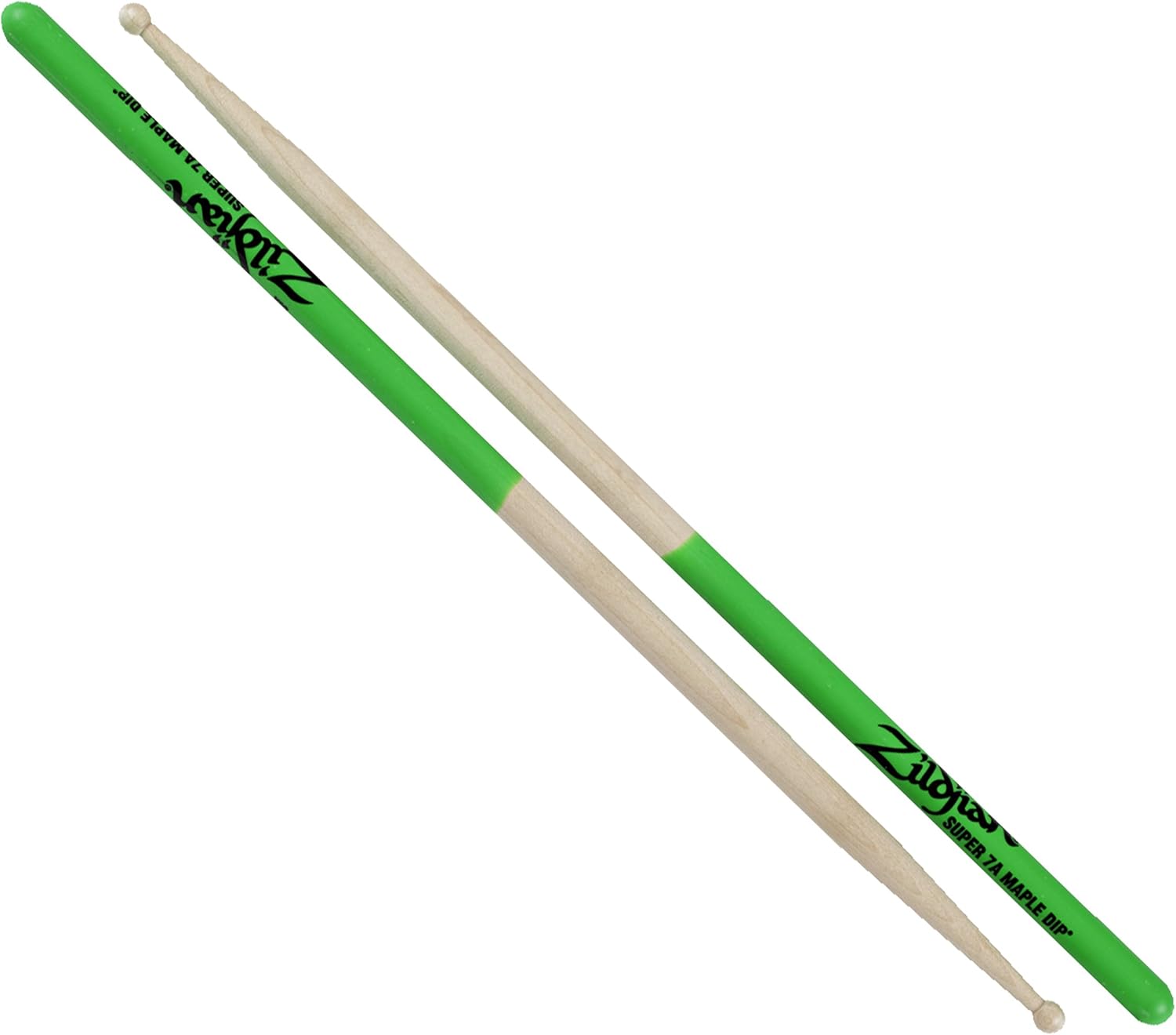 Zildjian Super 7A Maple Green DIP Drumsticks