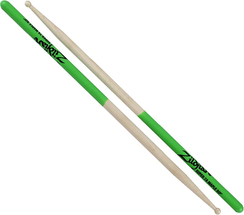 Super 7A Maple Green DIP Drumsticks