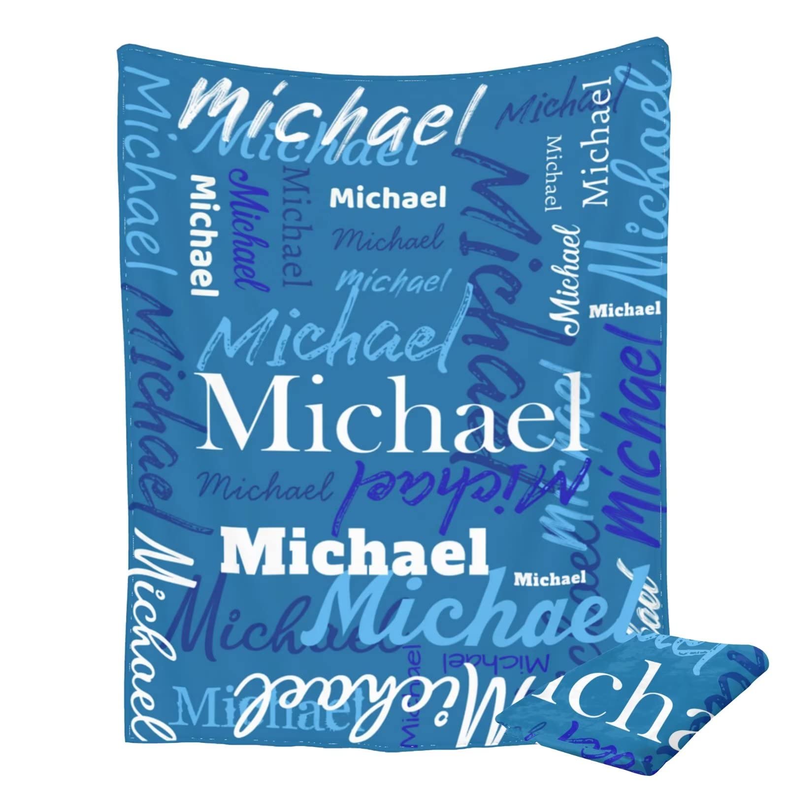Mraxovid Personalised Blanket with Name for Baby Adults Customised Name Throw Blanket Personalised Gifts Name Blanket for Christmas Birthday Valentines Day