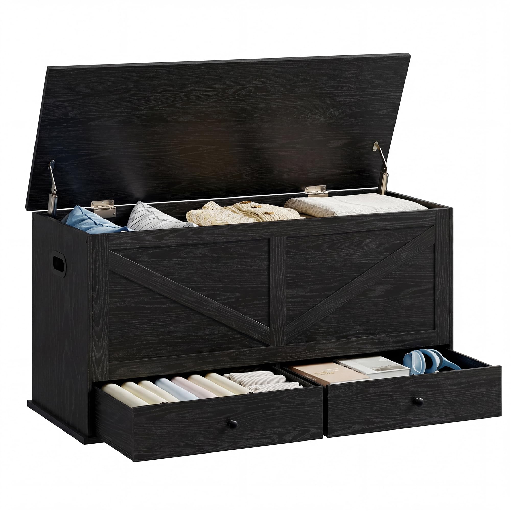 VASAGLE Storage Chest with 2 Fabric Drawers